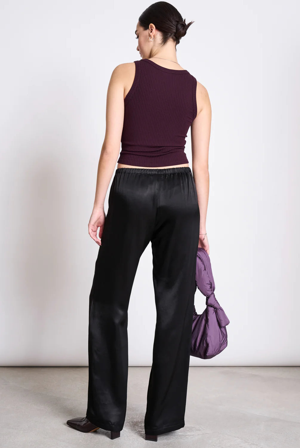 Crop Top - Tencel Porto - Cherry Lacquer - collab zürich