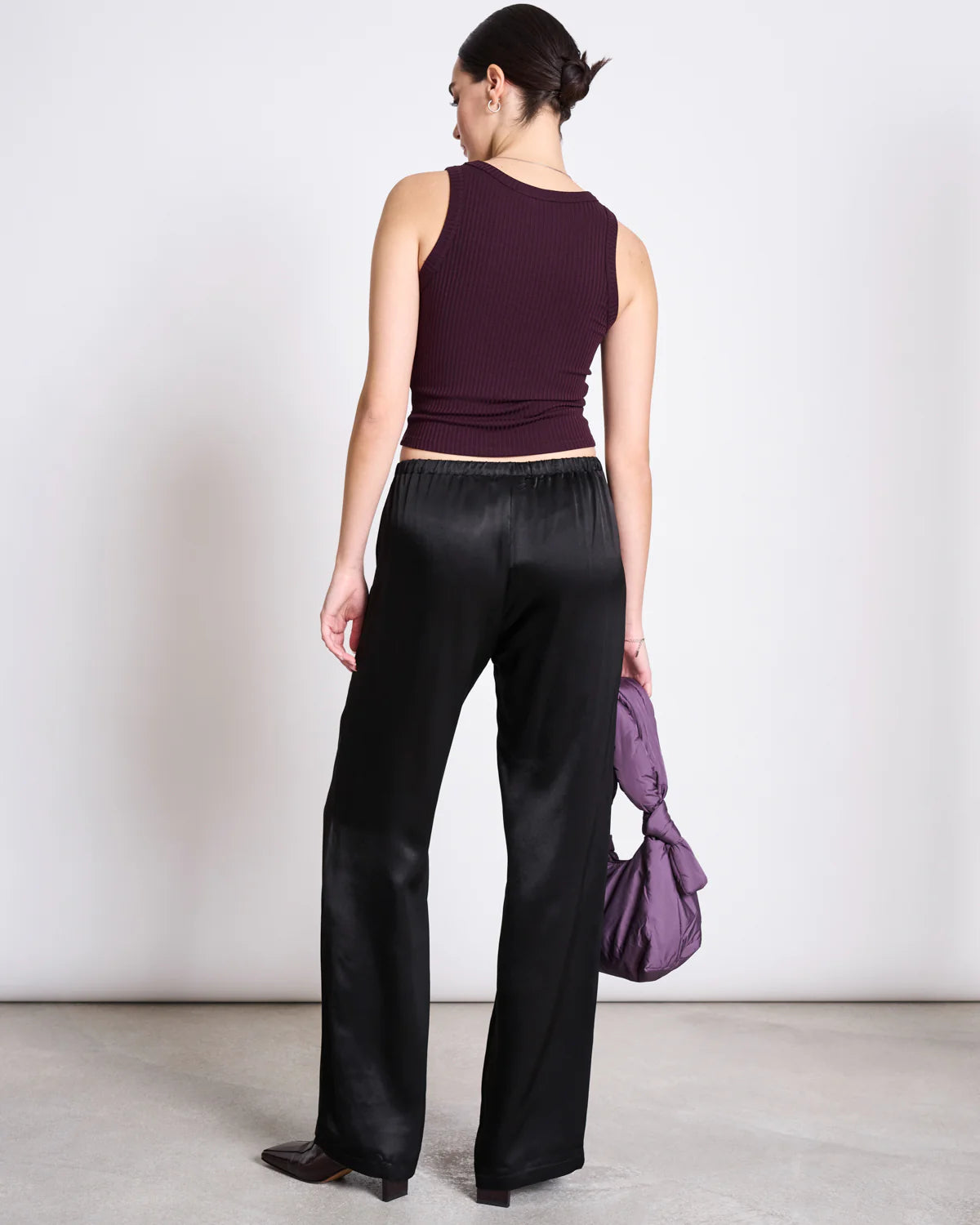 Crop Top - Tencel Porto - Cherry Lacquer - collab zürich