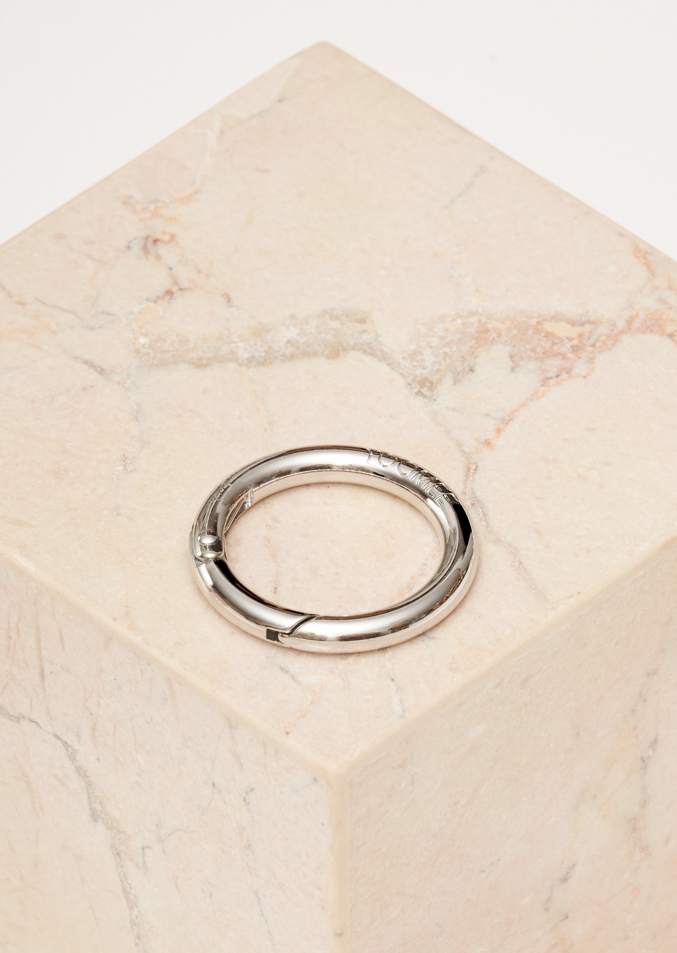 carabiner - classic circle - silver - collab zürich