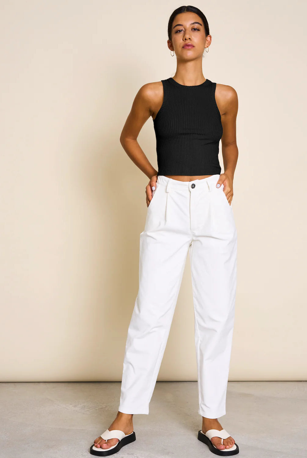 Crop Top - Tencel Porto - Black - collab zürich