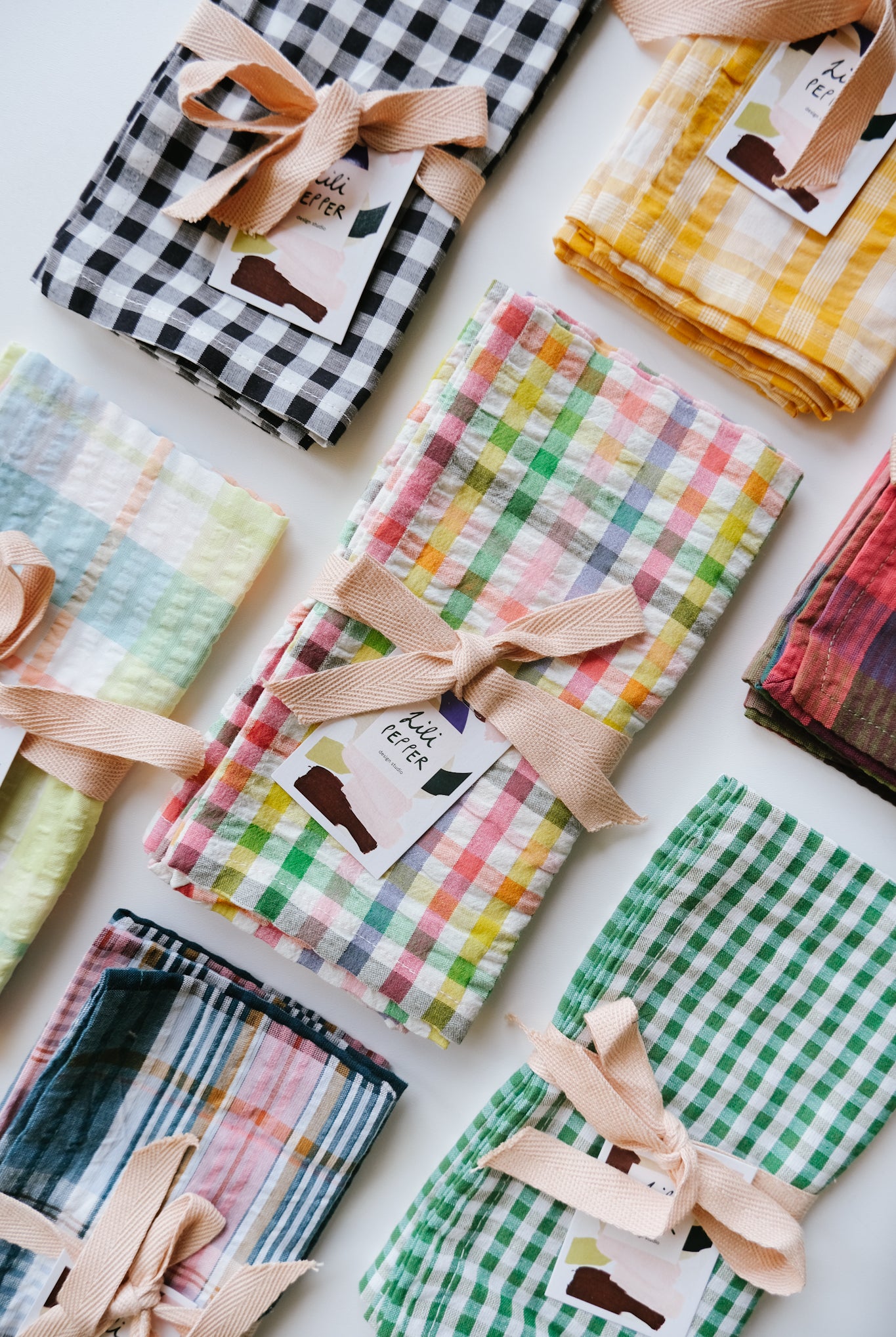 woven cotton napkins - color love - set of 2 - collab zürich