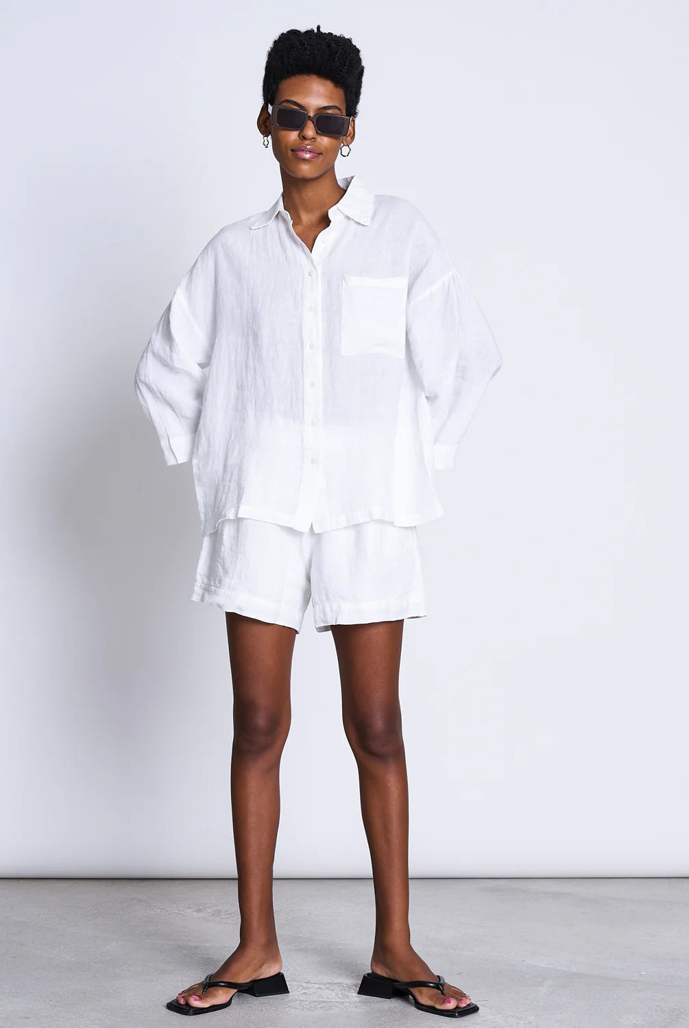 linen shirt - mons - white - collab zürich
