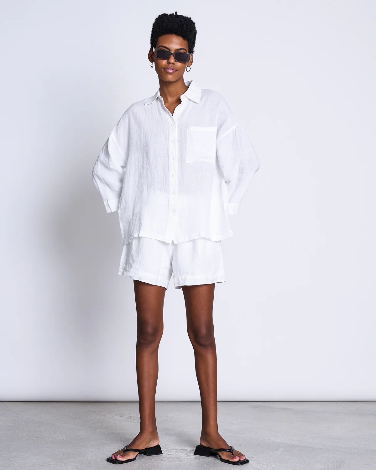 linen shirt - mons - white - collab zürich