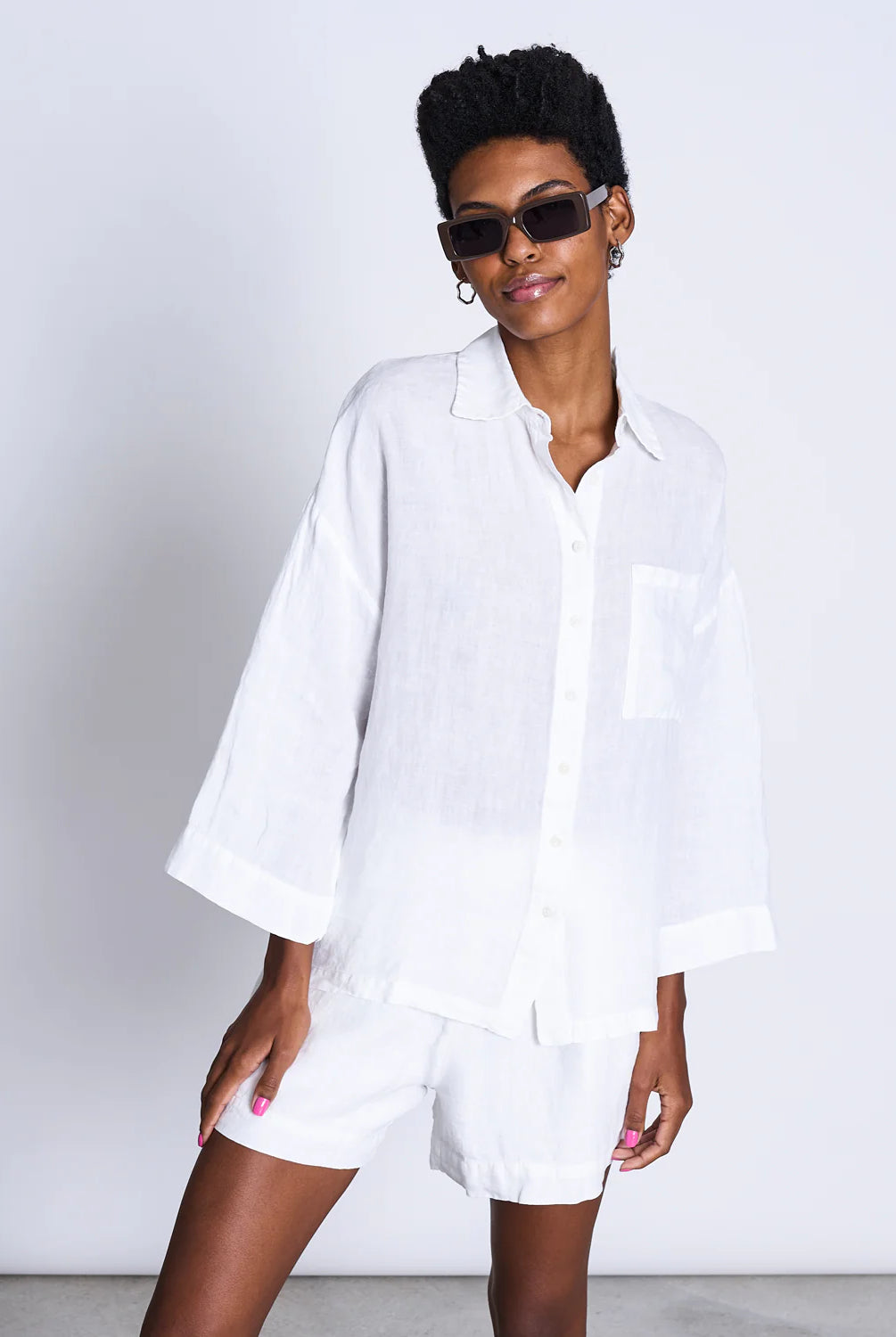 linen shirt - mons - white - collab zürich