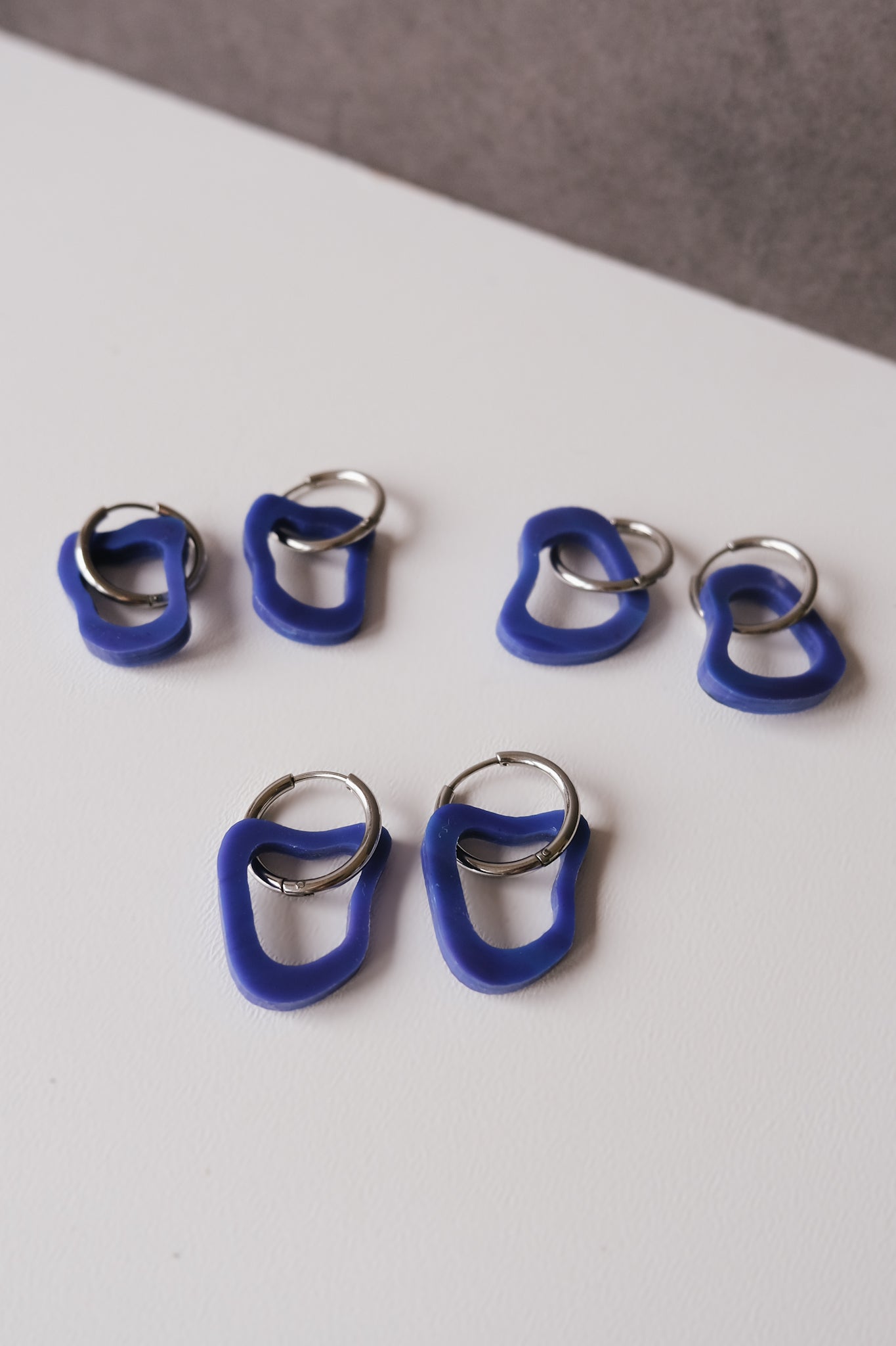 earrings - abstract - blue - collab zürich