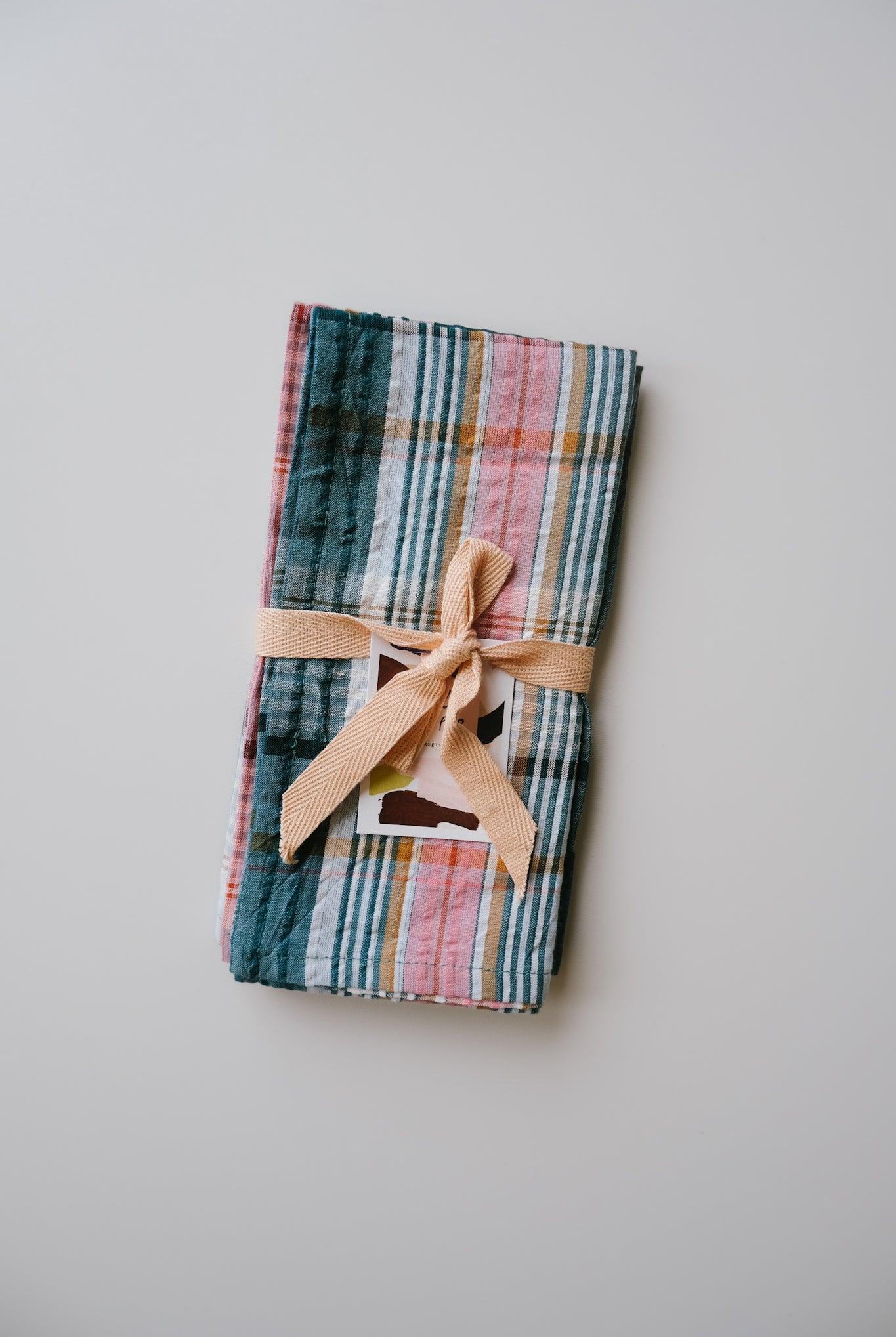 woven cotton napkins - color love - set of 2 - collab zürich