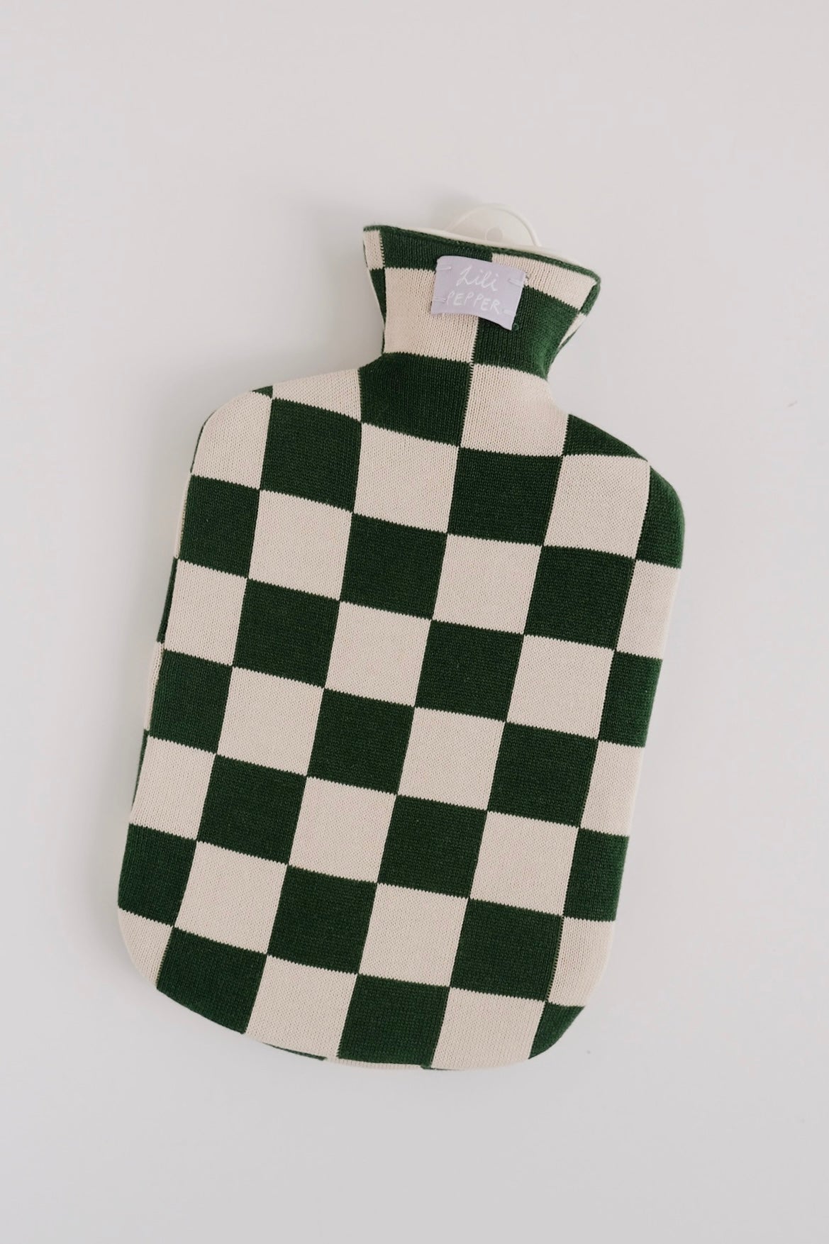 hot water bottle - checkered - collab zürich