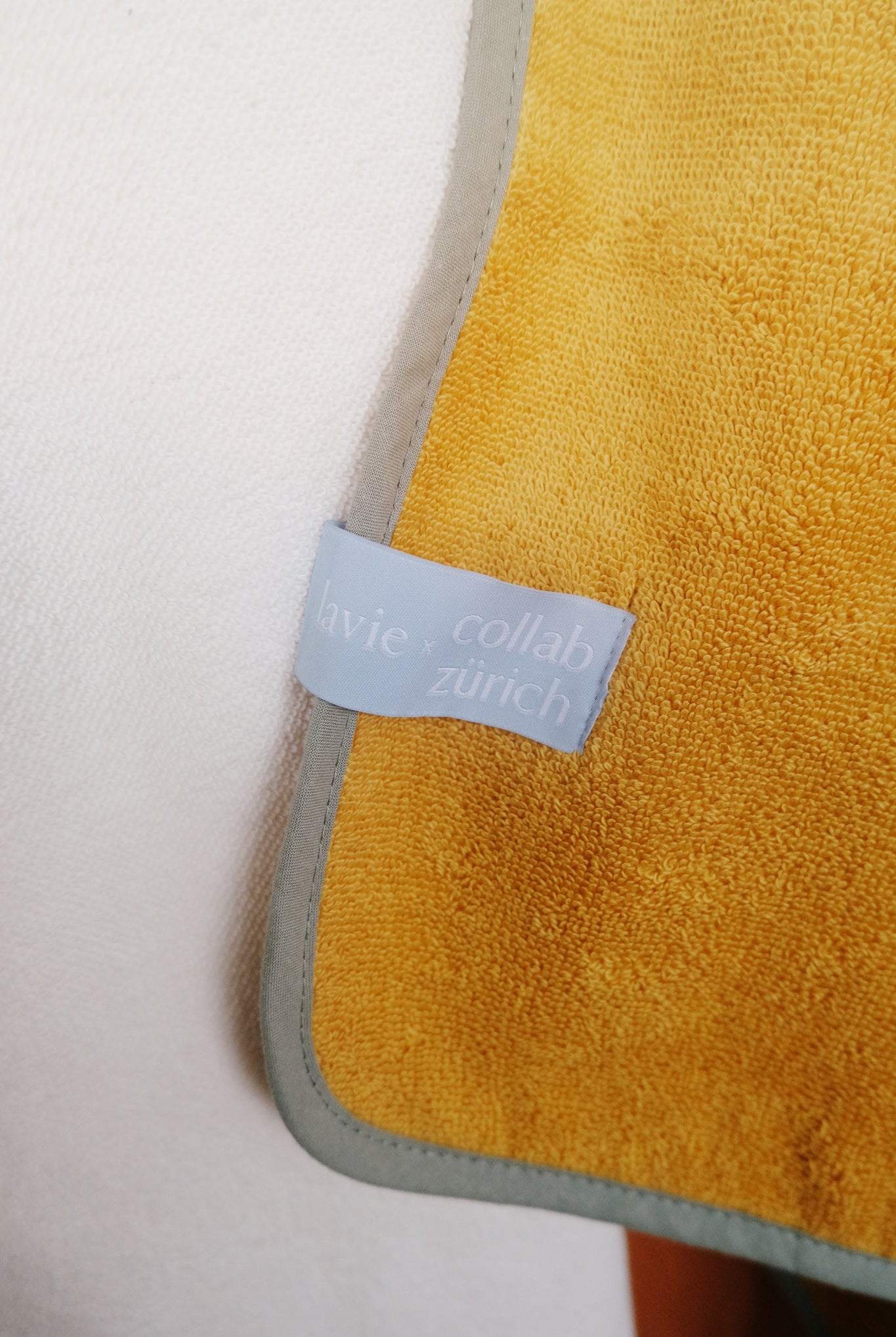 Hooded Towel - Lion - Mustard Yellow - collab zürich