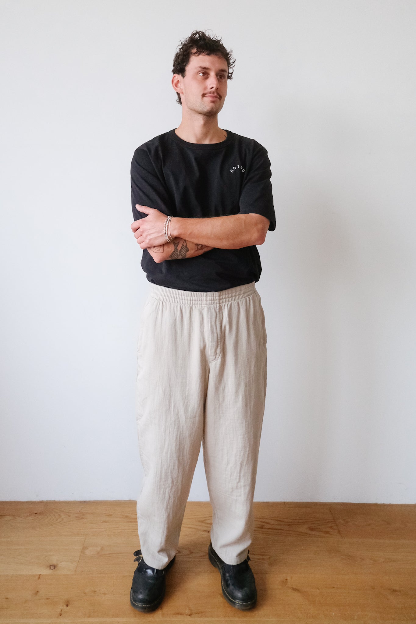 unisex pants - wide - washed sand - collab zürich