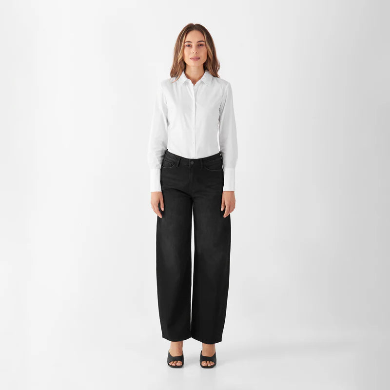 Jeans - Barrel Minimal Stretch - ASH - Black Denim - collab zürich