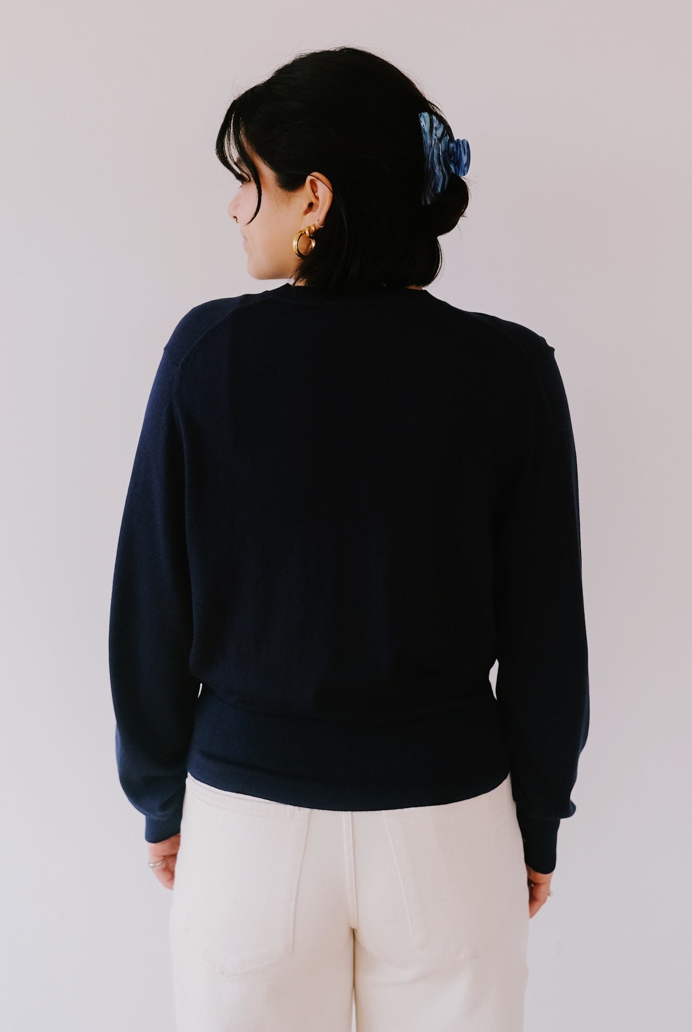 Fine Knit Sweater - Tinted Navy - collab zürich