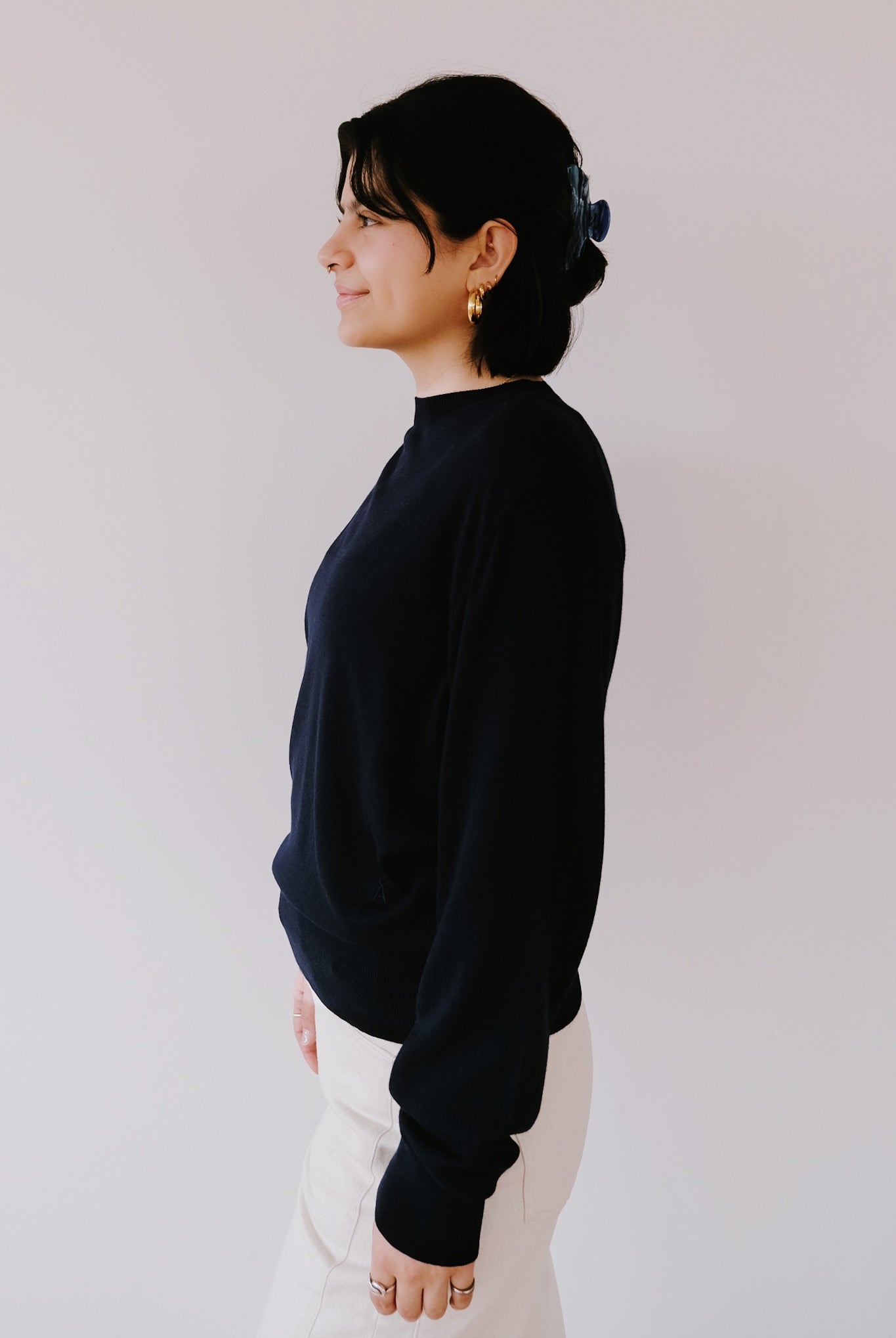 Fine Knit Sweater - Tinted Navy - collab zürich