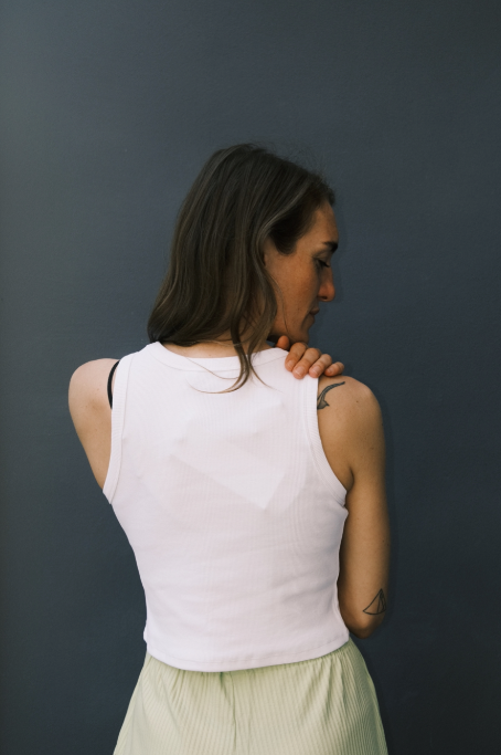 Crop Top - Cotton Porto - White - collab zürich