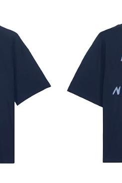 Unisex Oversized T-Shirt - HÜT HANI NÖD SO LUST - Navy / Ice - collab zürich
