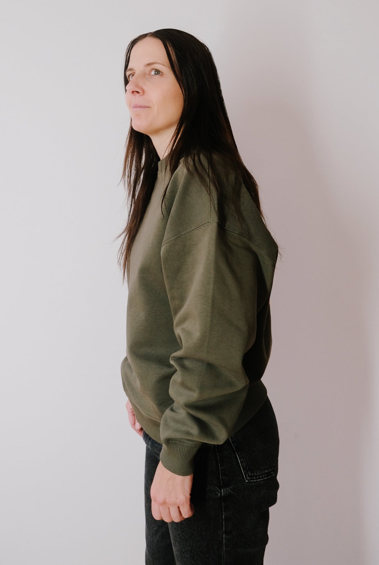 Unisex Sweatshirt - HÜT HANI NÖD SO LUST - Khaki / Rose - collab zürich