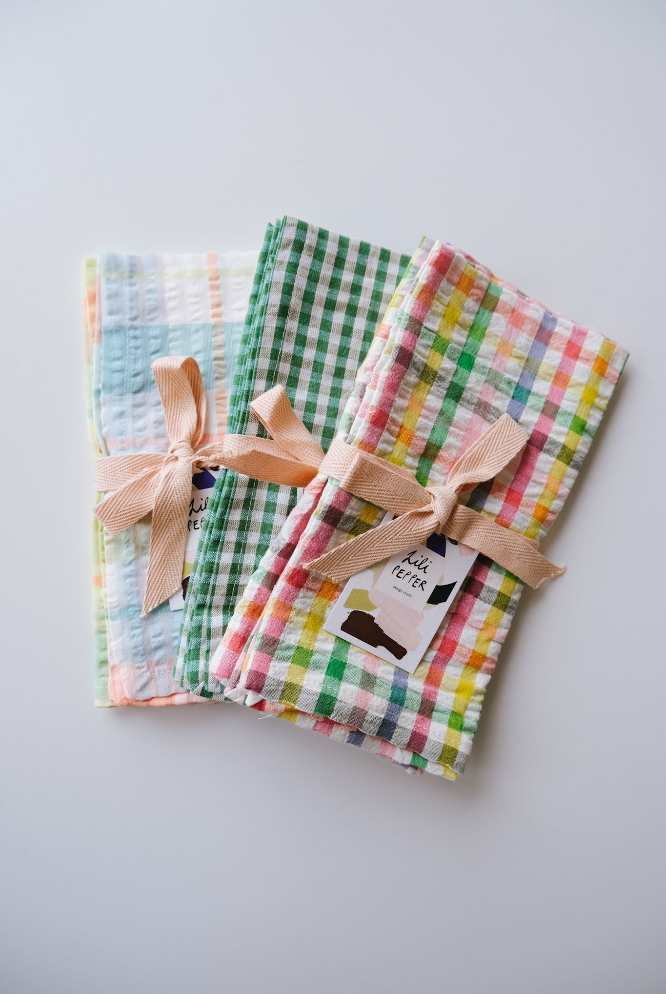 woven cotton napkins - color love - set of 2 - collab zürich