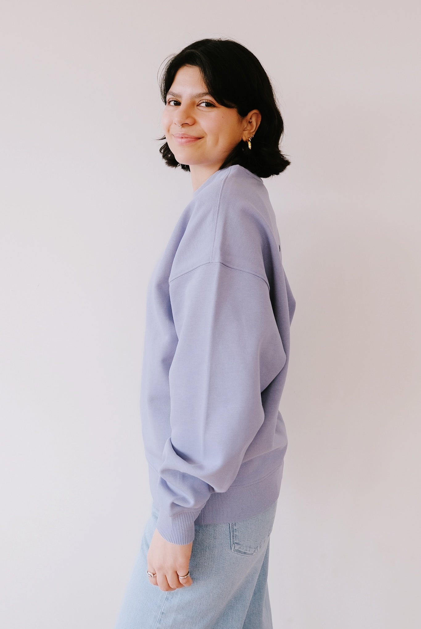 Unisex Sweatshirt - HÜT HANI NÖD SO LUST - Violet / Navy - collab zürich