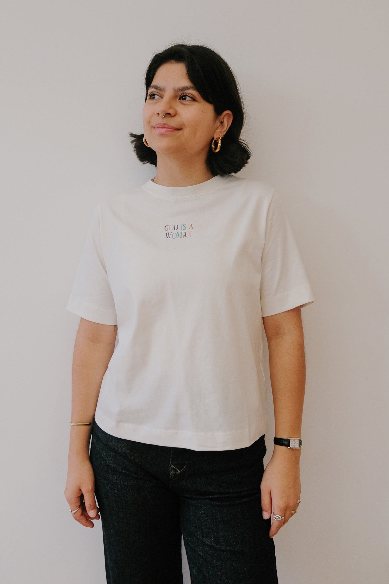 T-Shirt - Vadstena - God Is A Woman Off-White - collab zürich