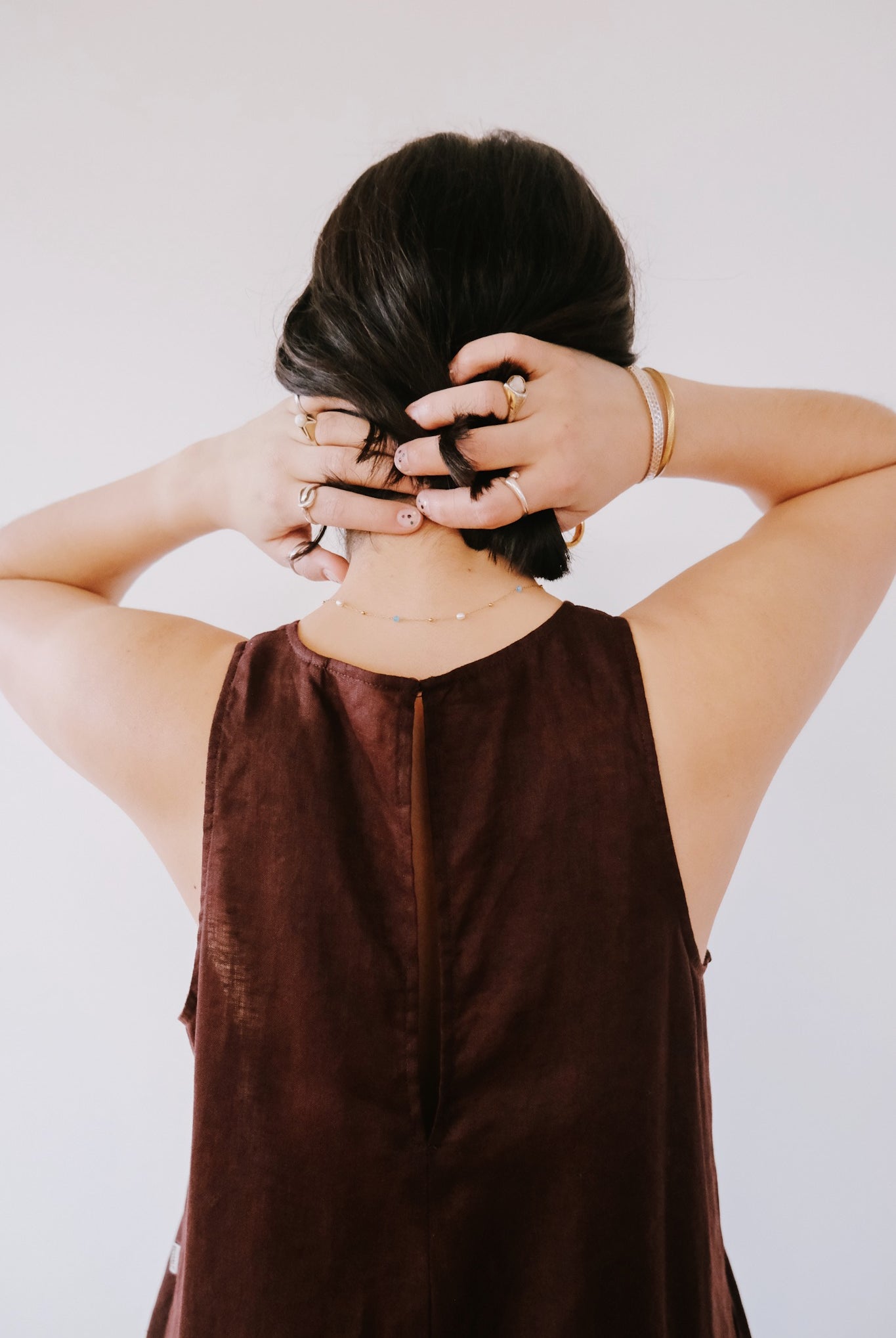 Linen Dress - Ukara - Cocoa - collab zürich
