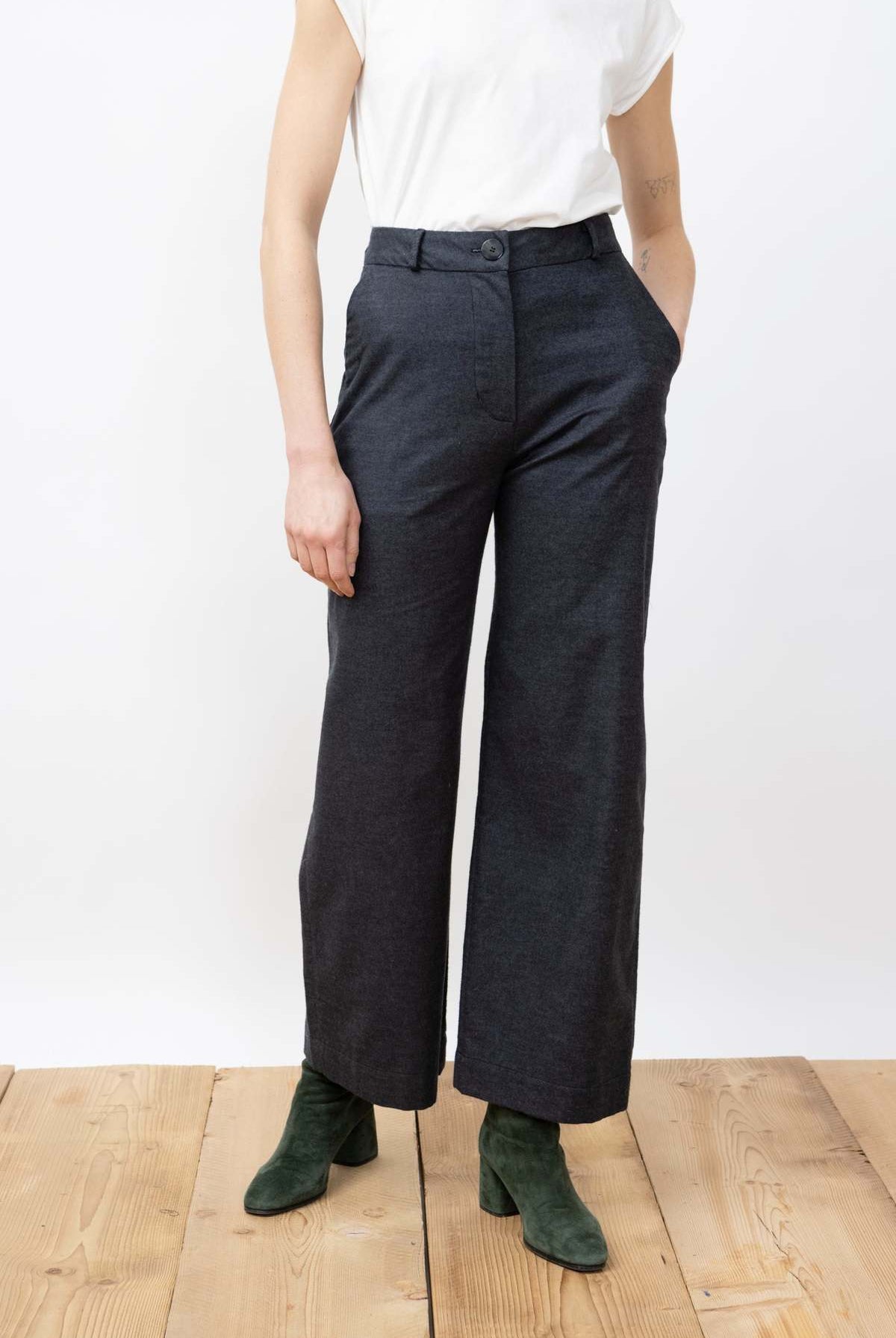 flanell pants - emil - anthracite - collab zürich