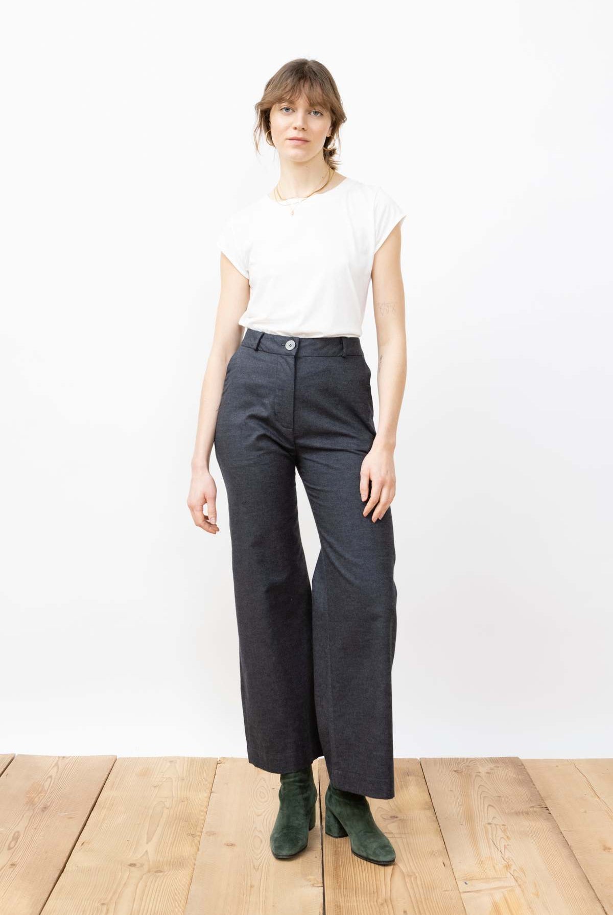 flanell pants - emil - anthracite - collab zürich