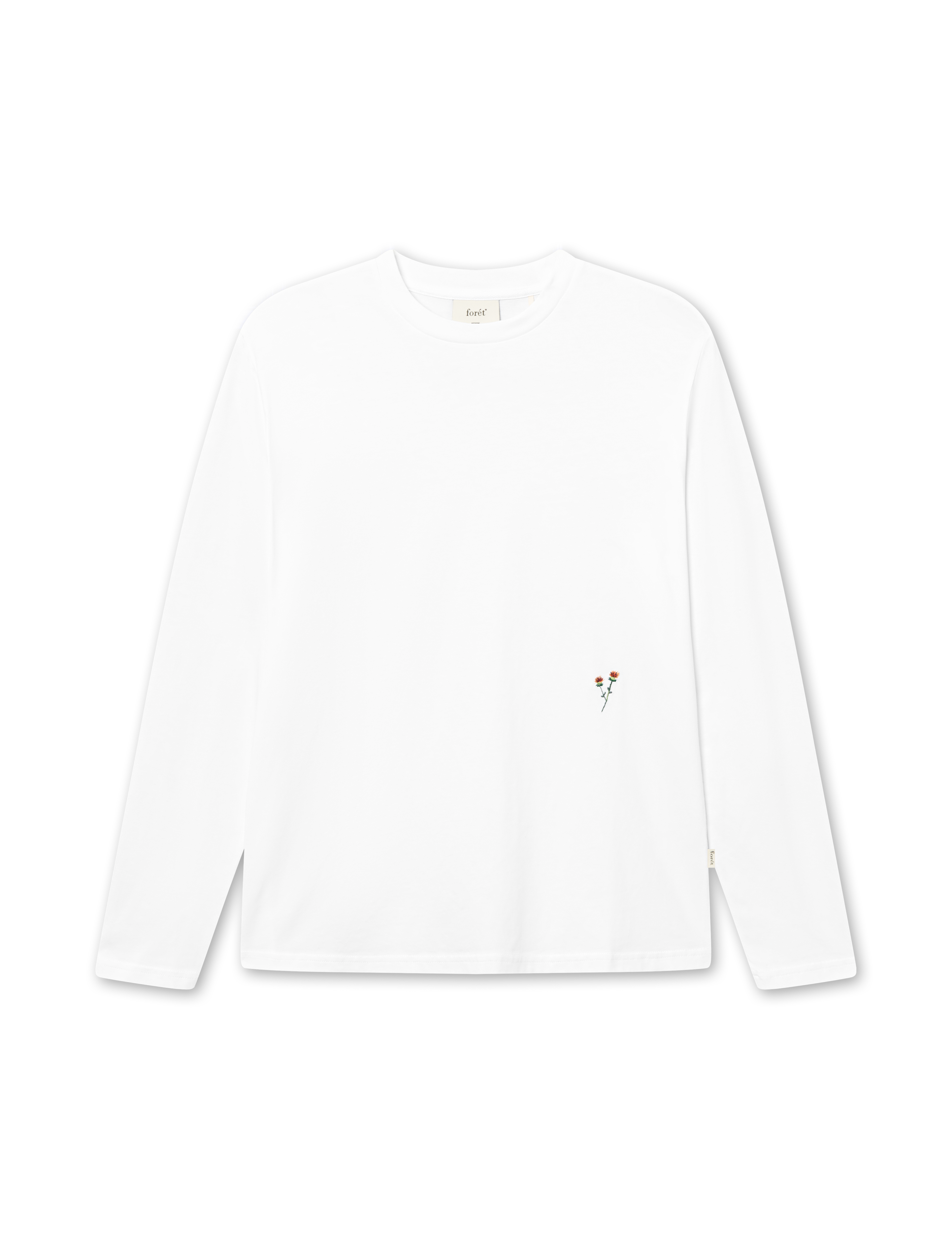 longsleeve - flower - white - collab zürich