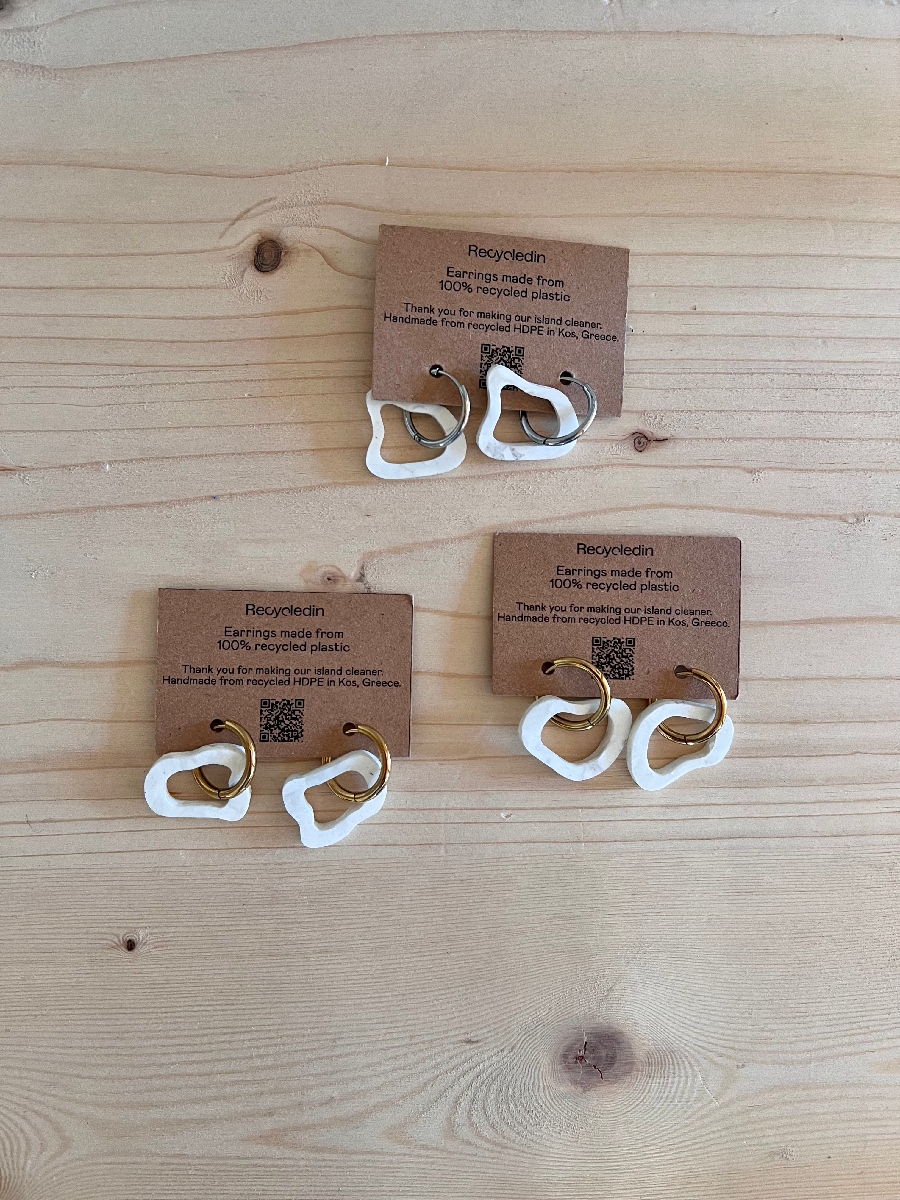 earrings - abstract - white - collab zürich