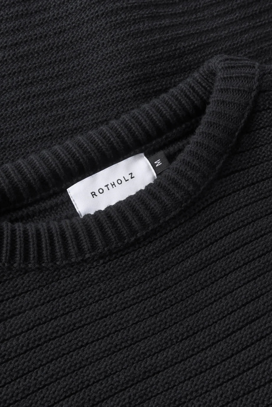 Unisex loose Knit Sweatshirt - True Black - collab zürich