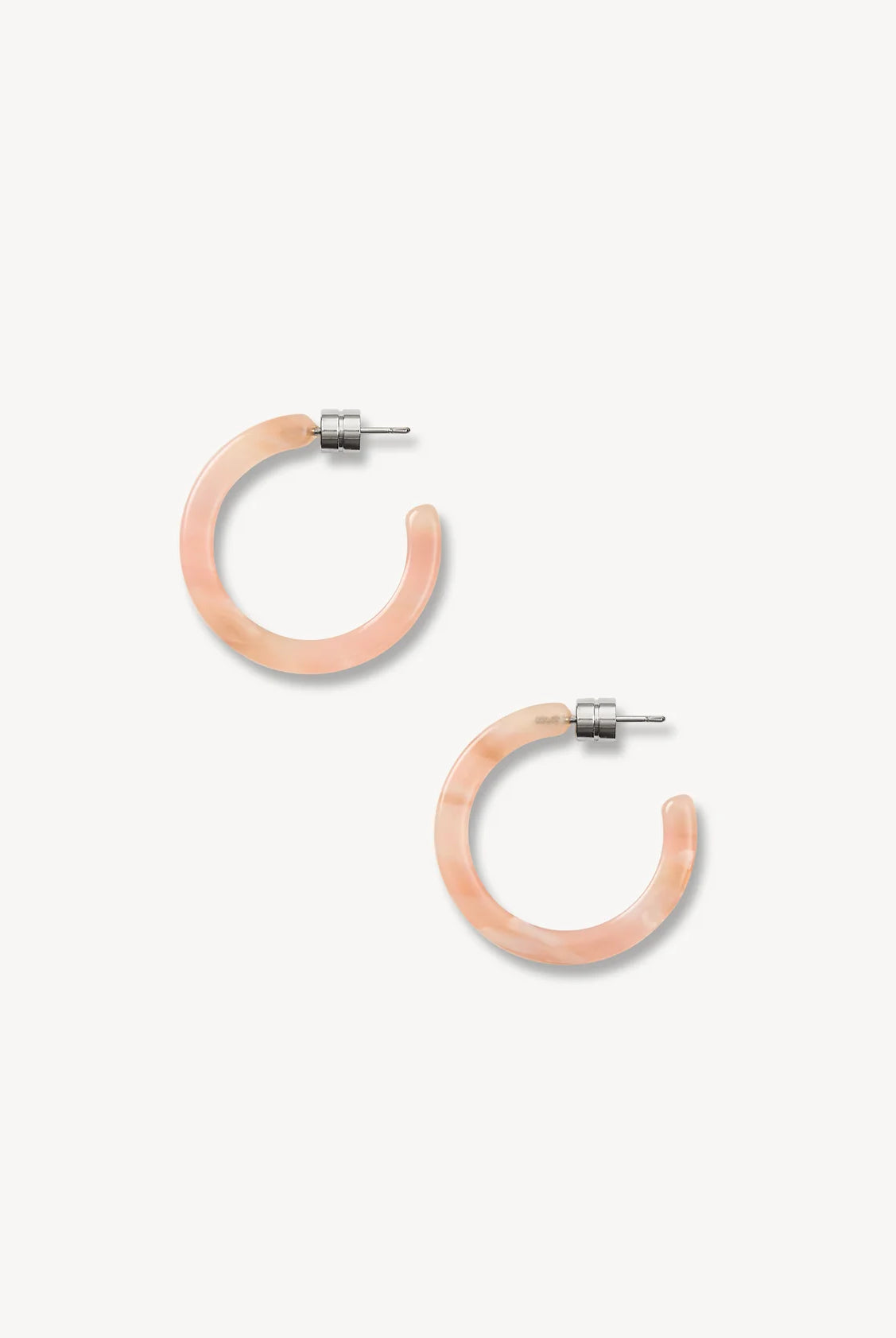 Light pink hoop earrings