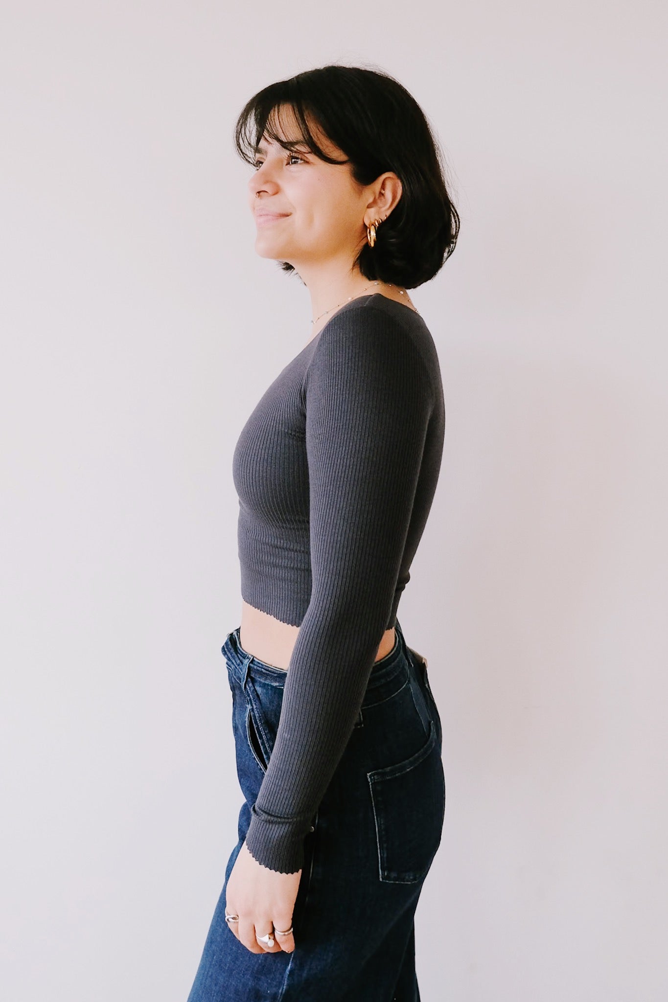 Longsleeve - Emma - Anthracite - collab zürich