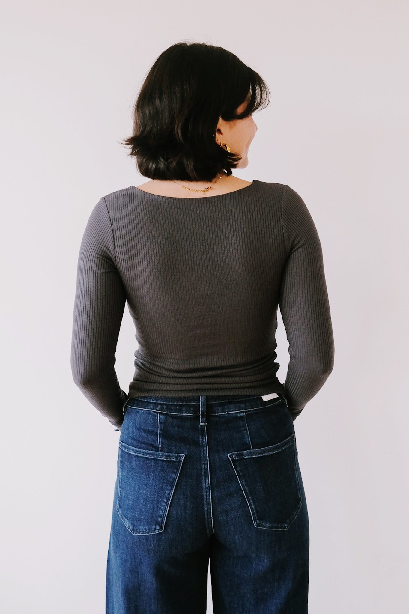 Longsleeve - Emma - Anthracite - collab zürich