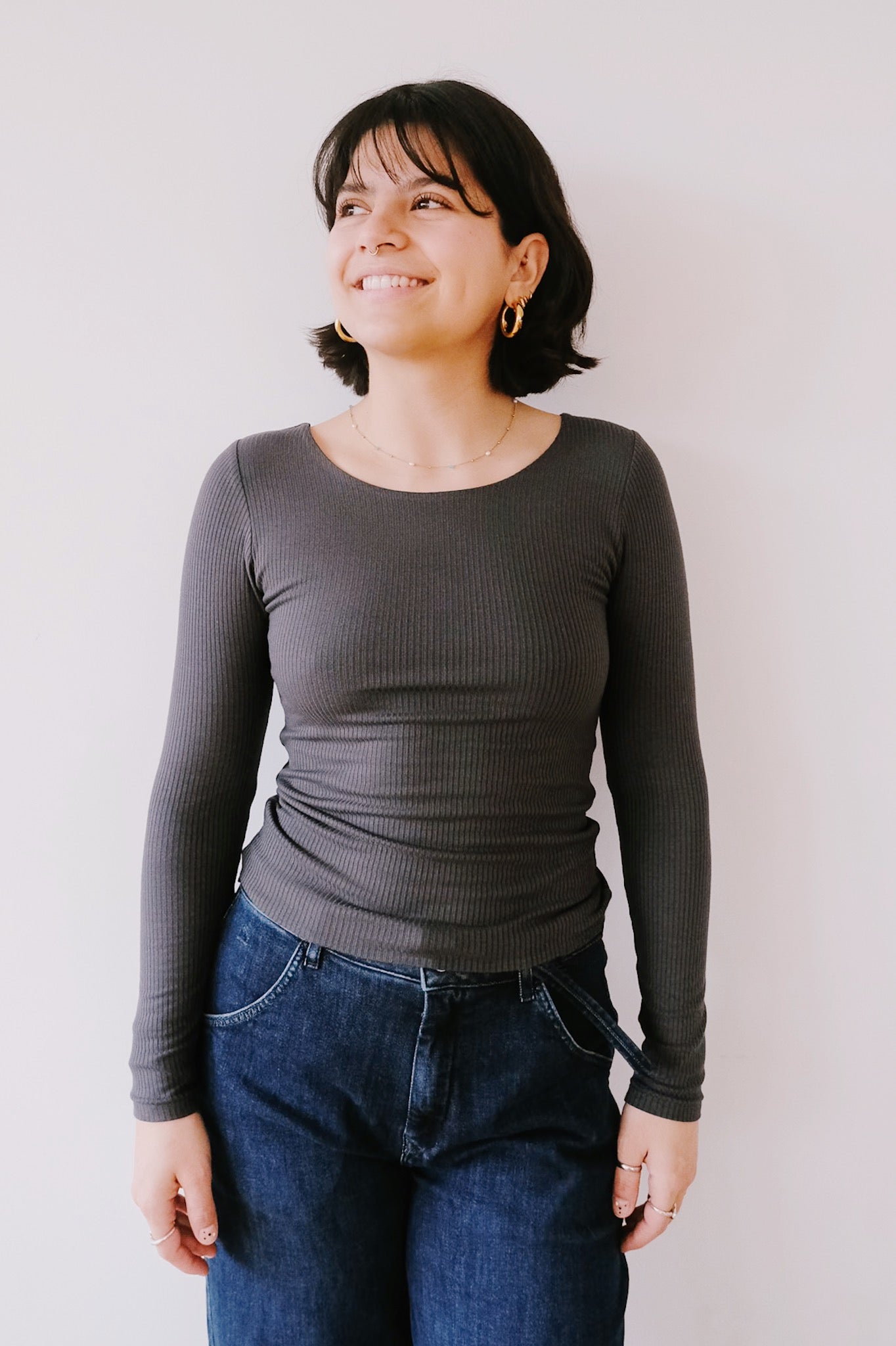 Longsleeve - Emma - Anthracite - collab zürich