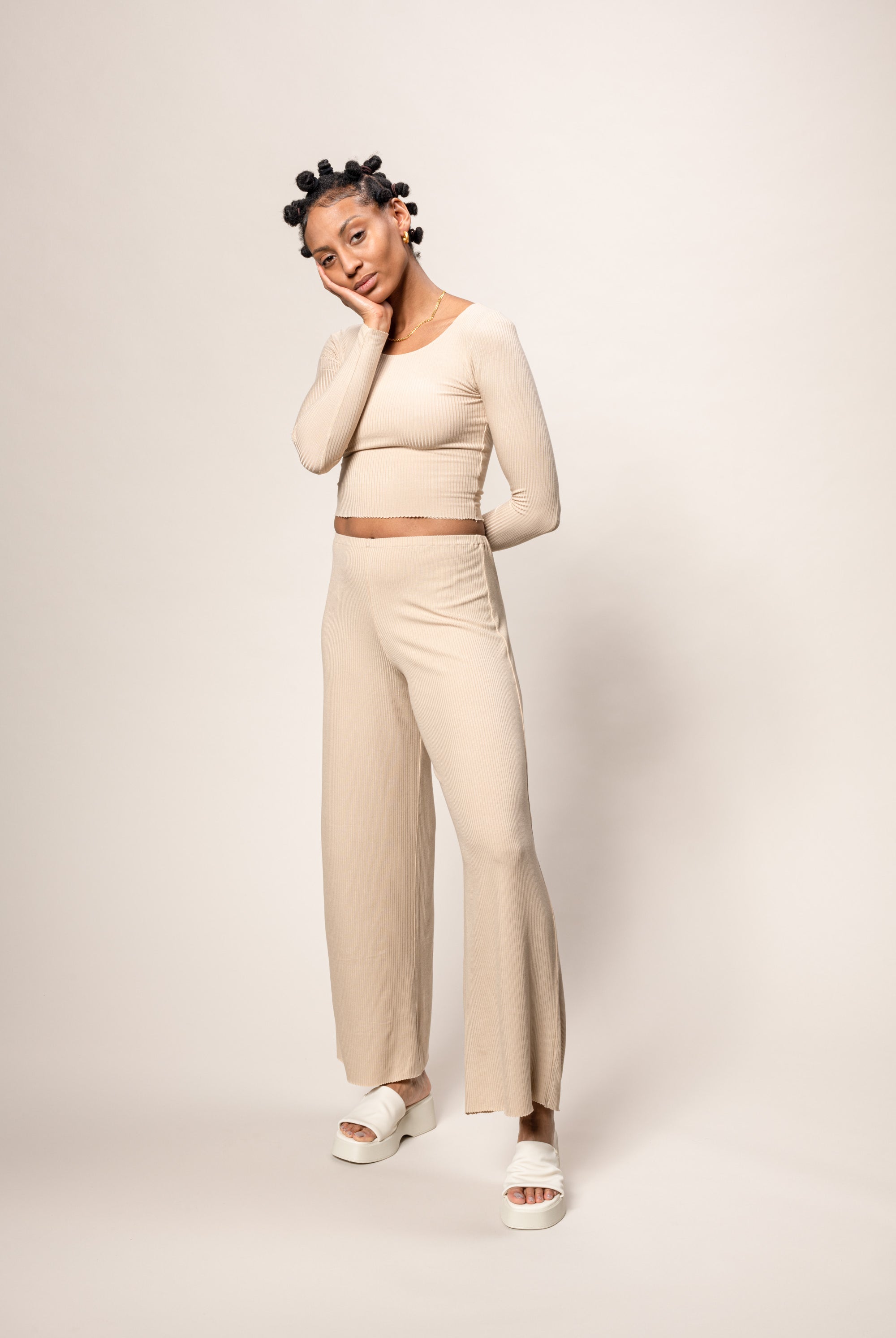 pants - bella - creme - collab zürich