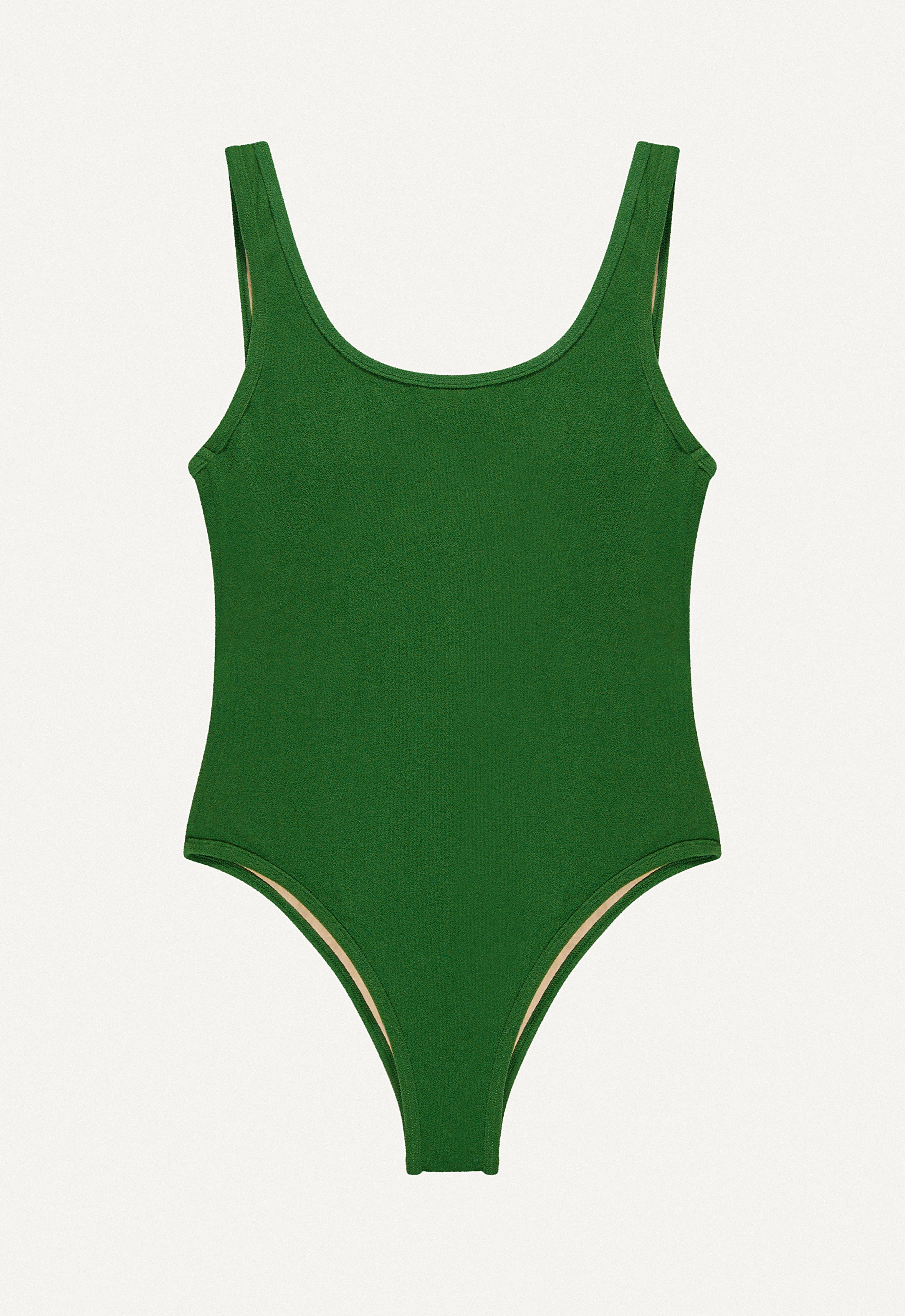 Swimsuit - Zephyr - Dark Green Terry - collab zürich
