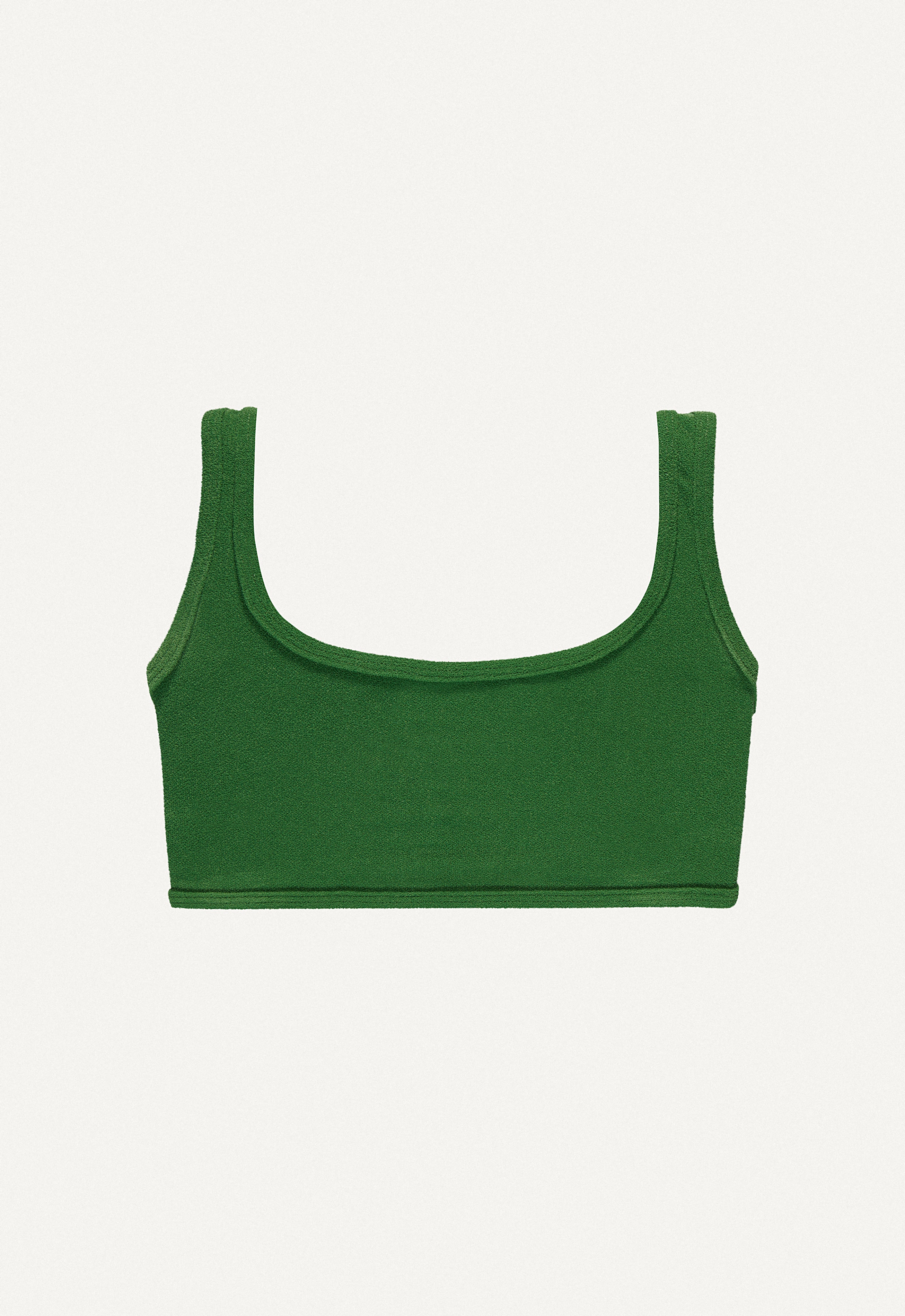 Bikini Top - Vento - Dark Green Terry - collab zürich