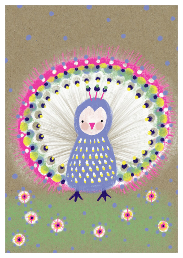 Postcard - Peacock - collab zürich