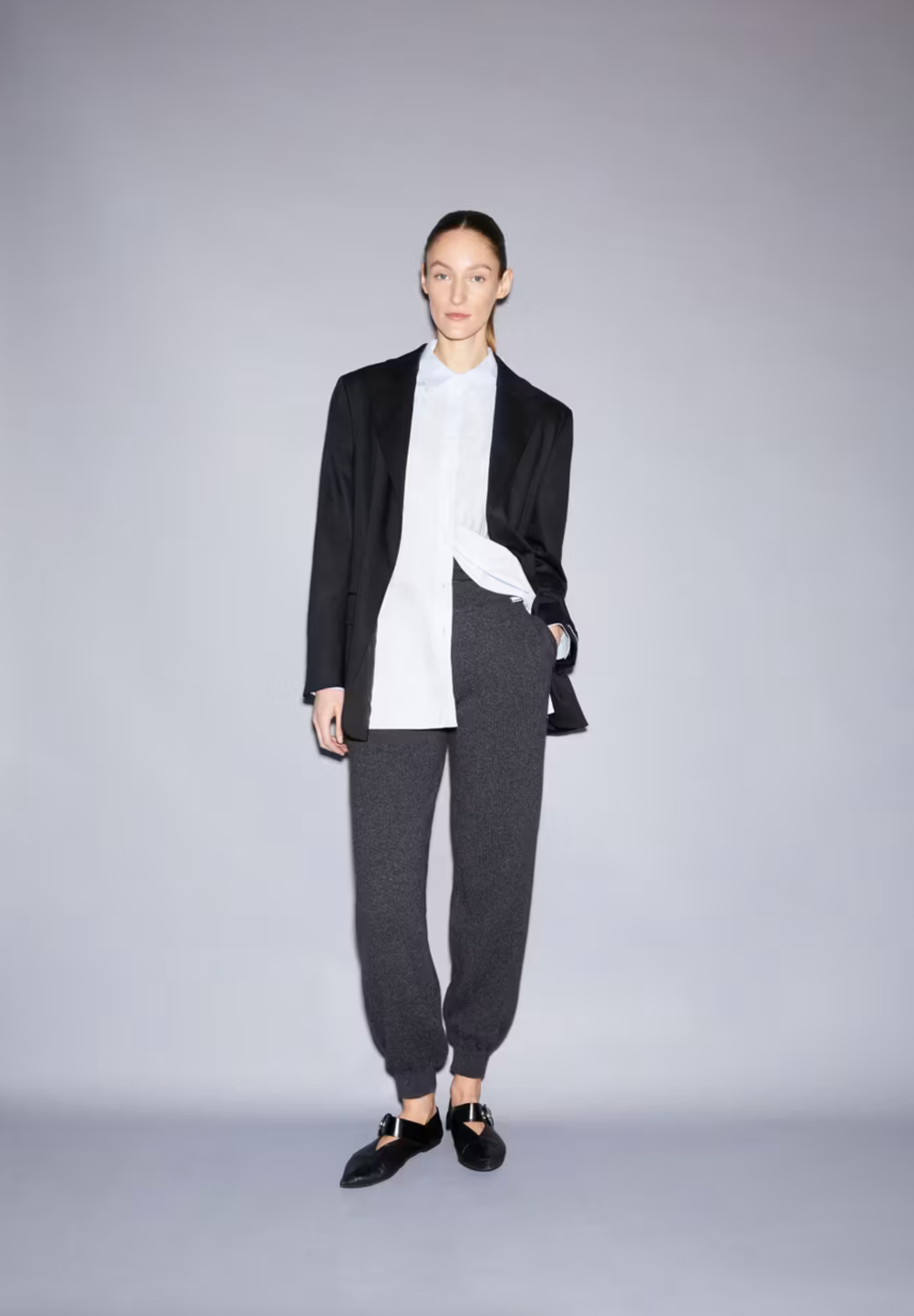 wool pants - finniaa - steel melange - collab zürich
