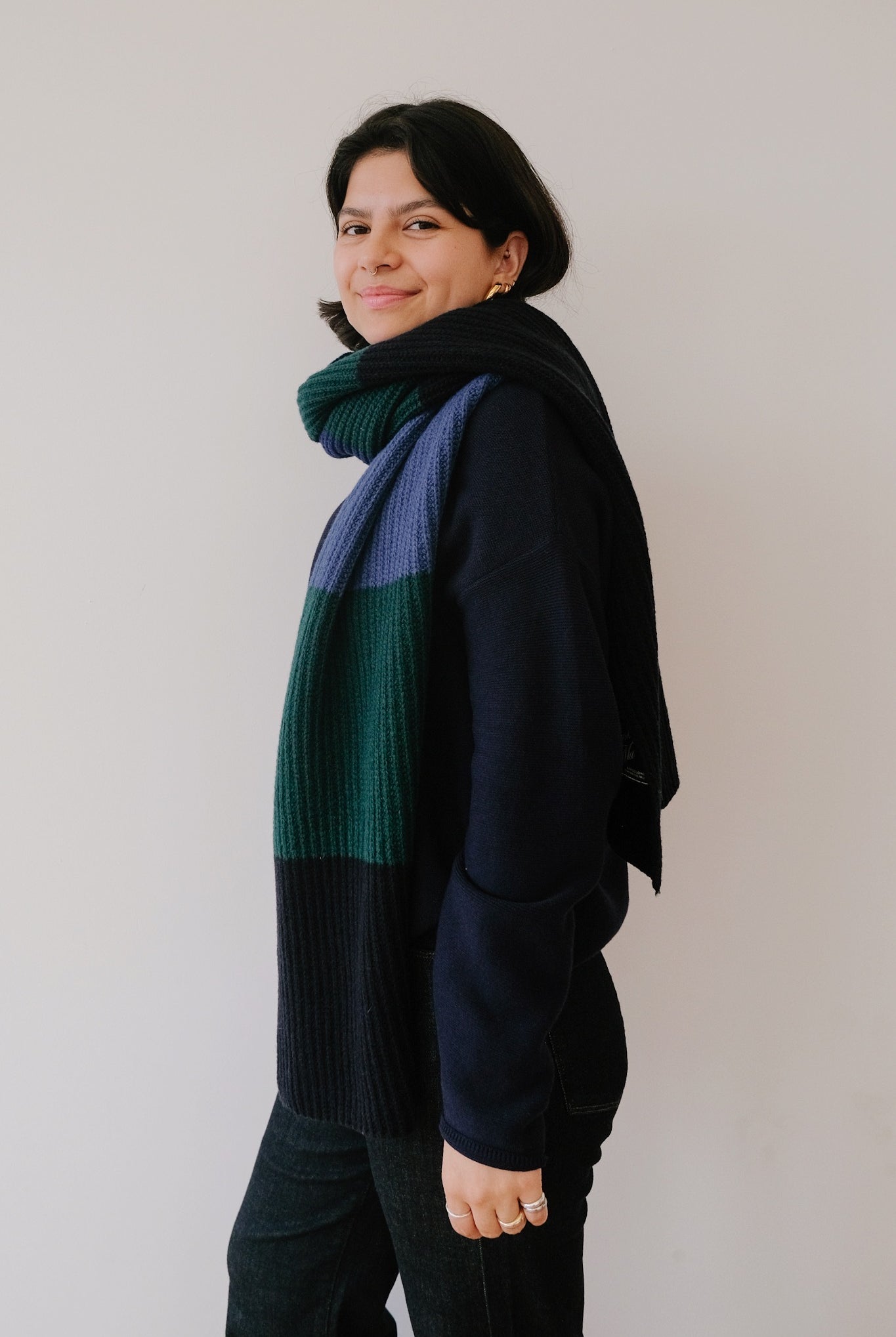 Wool Scarf - Ghede - Moraine - collab zürich