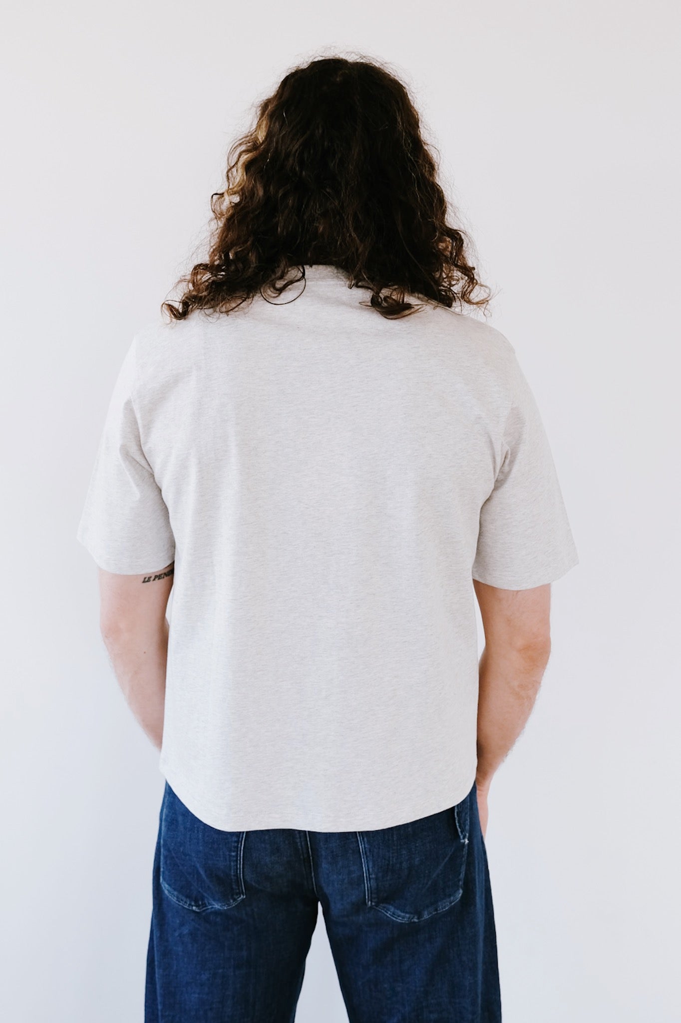 Unisex Cotton T-Shirt - Ash Heather *Cropped - collab zürich