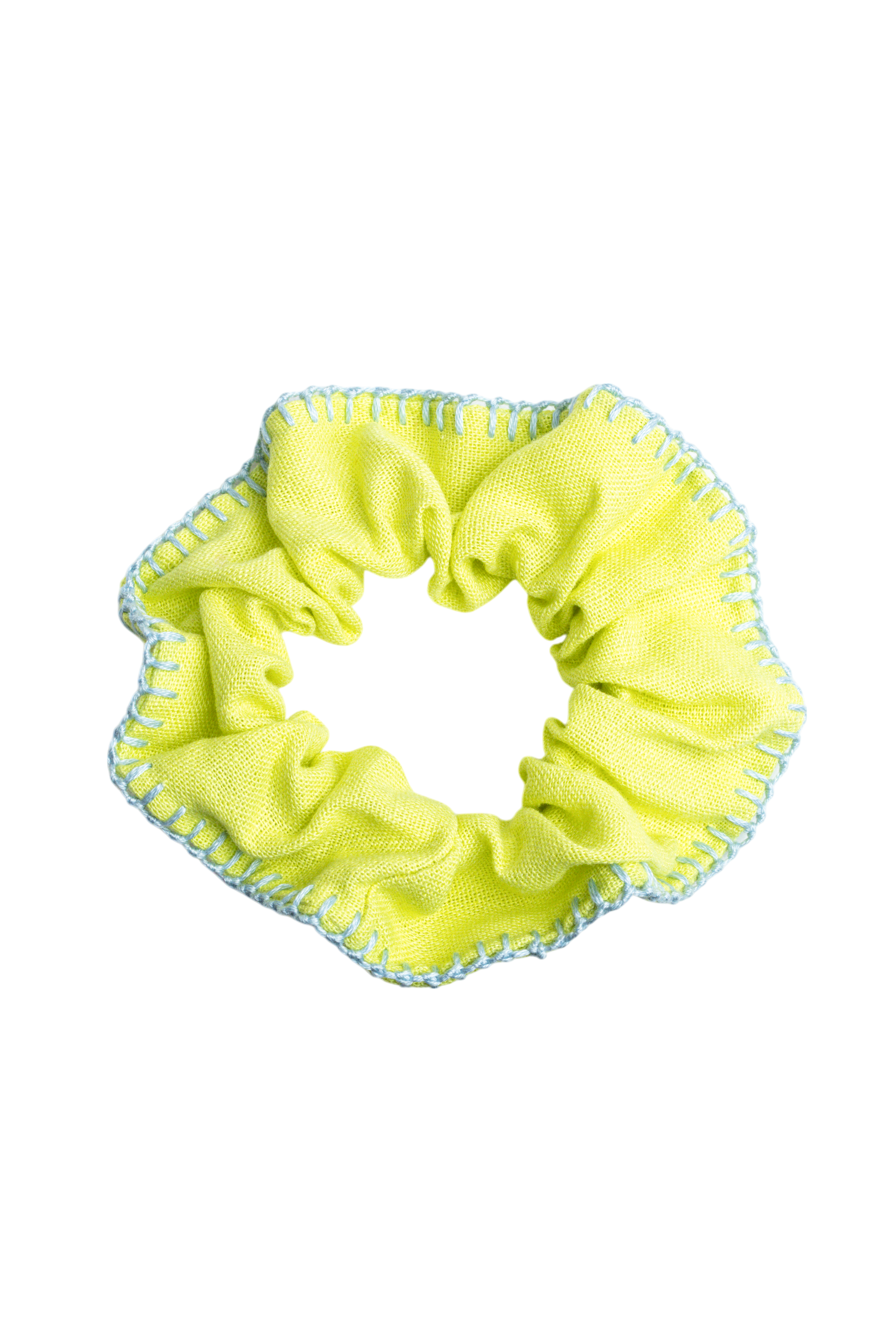 scrunchie - MEDINA linen - neon hbik - collab zürich