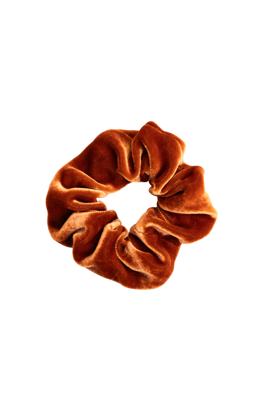 Scrunchie - MEDINA velvet silk - ochre - collab zürich