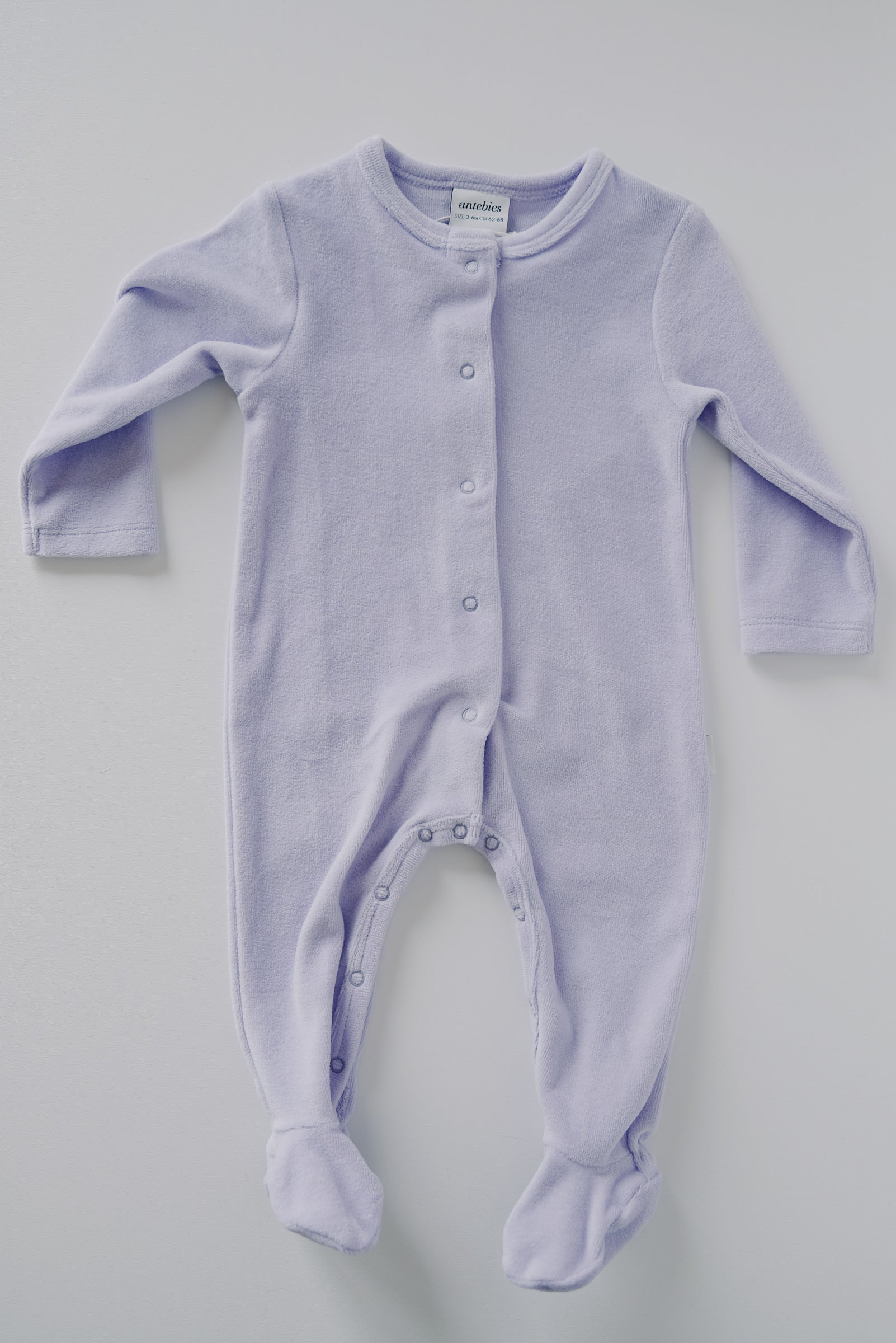baby footsie - velvet - lilac - collab zürich