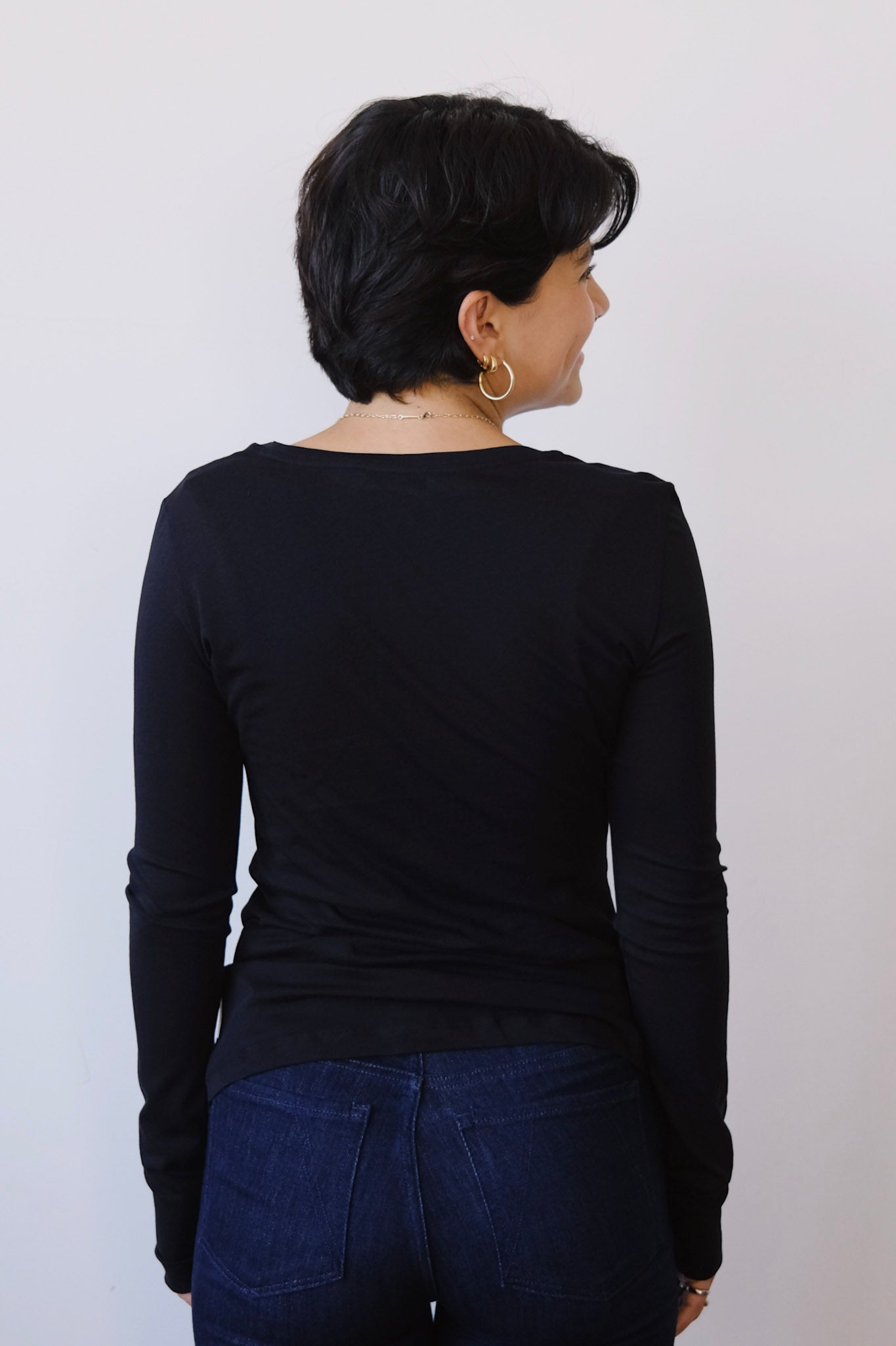 cotton longsleeve - enricaa - black - collab zürich