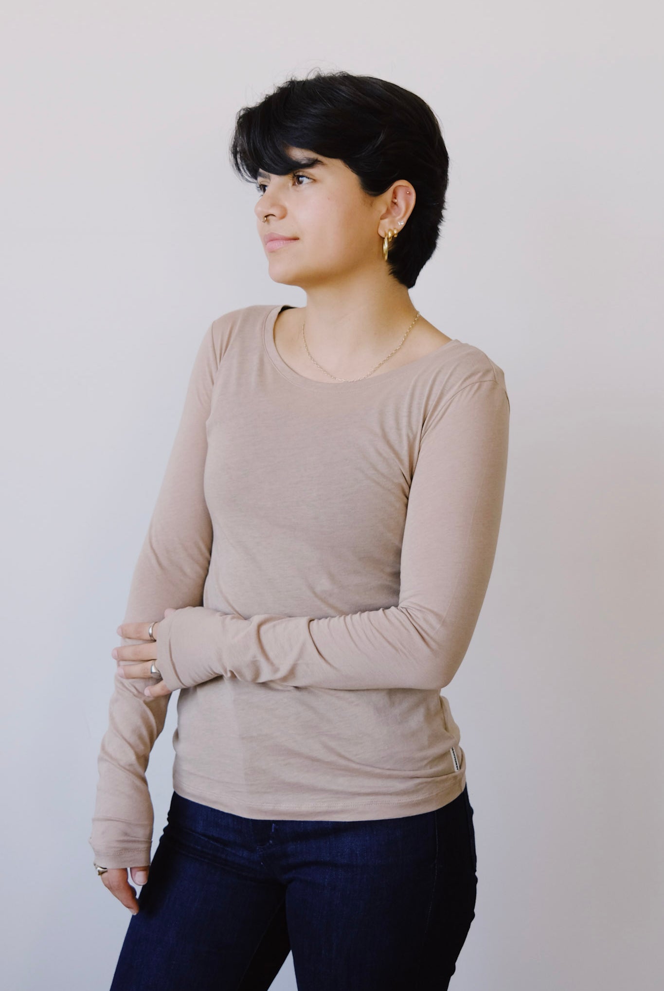 cotton longsleeve - enricaa - cinnamon dust - collab zürich