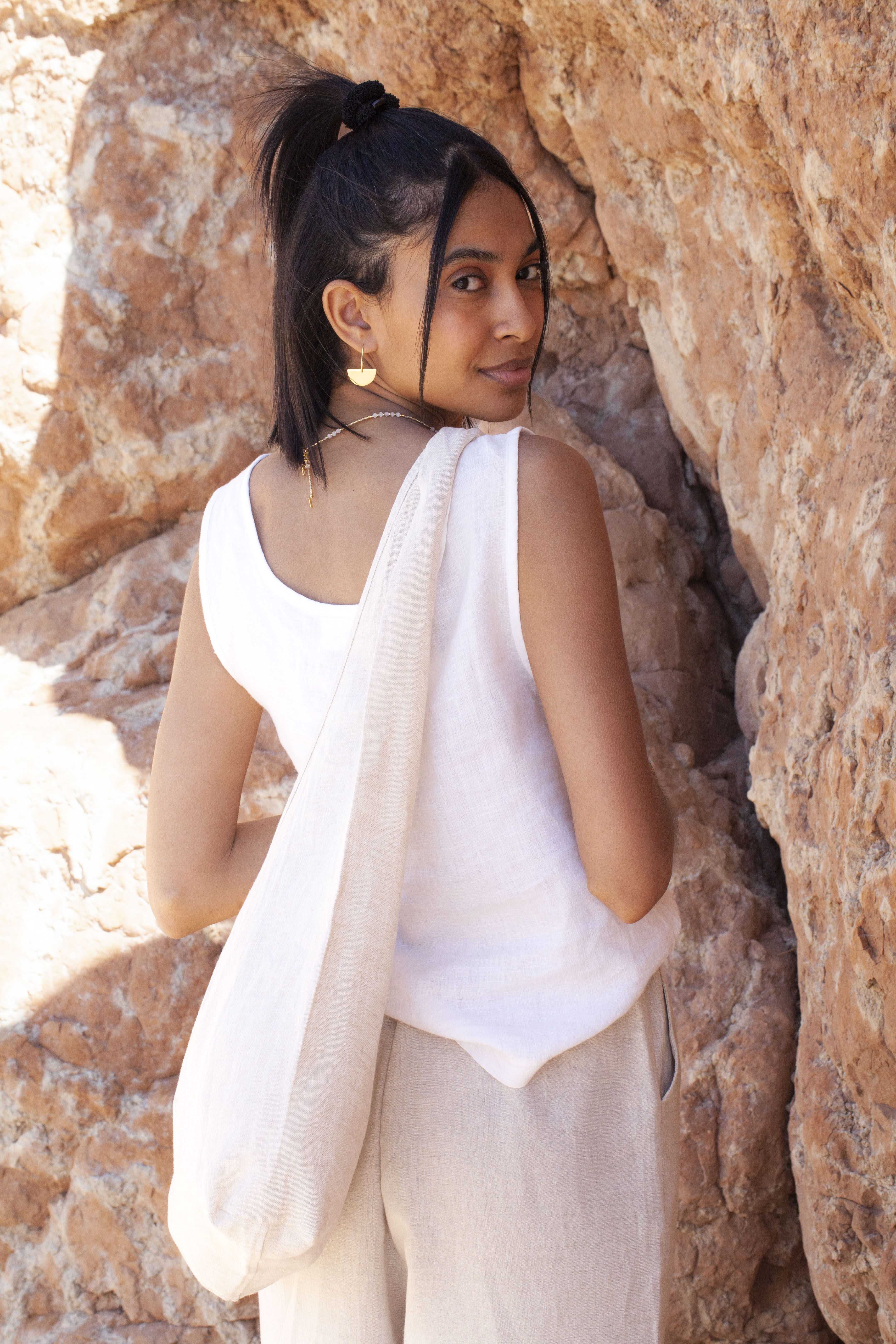 Bag - LATIFA linen - Creme - collab zürich