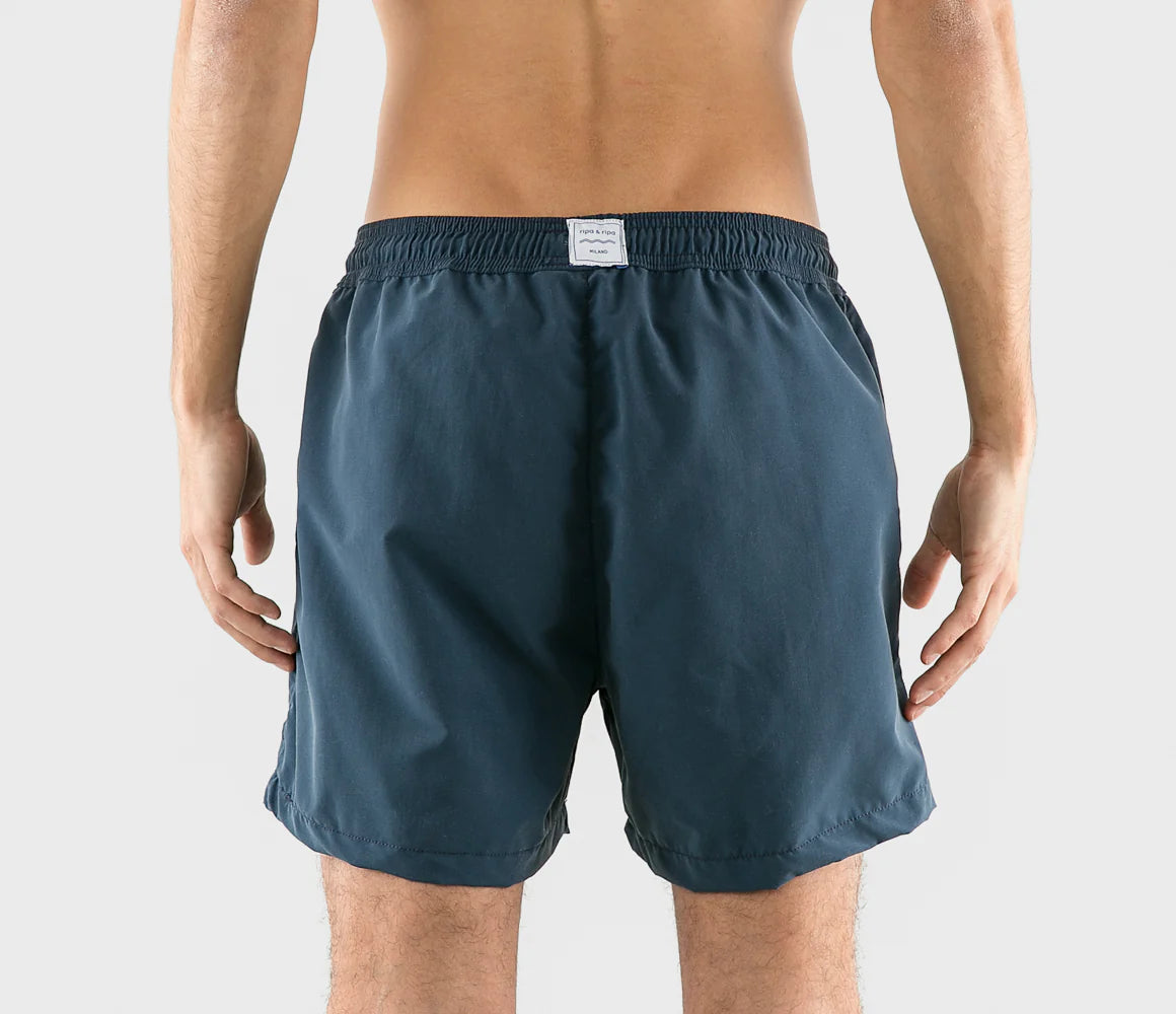 swim shorts - blu notte - collab zürich