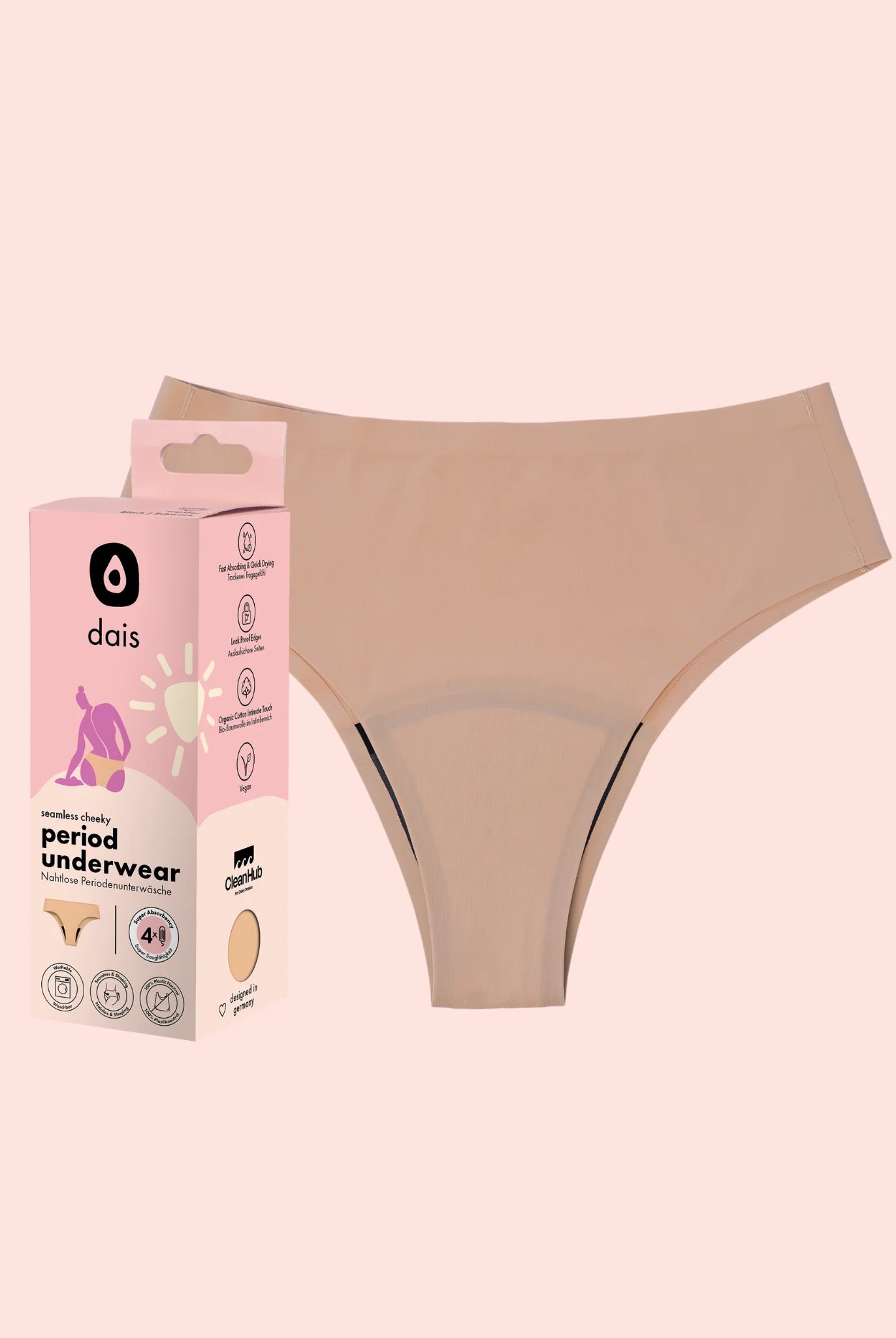 Period Underwear - Cheeky - Summer Powder - collab zürich