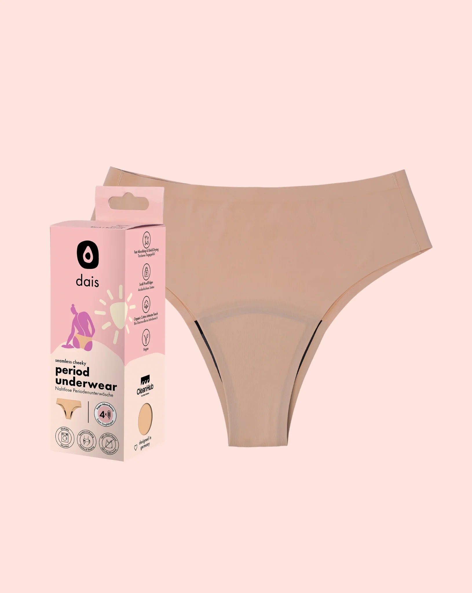 Period Underwear - Cheeky - Summer Powder - collab zürich