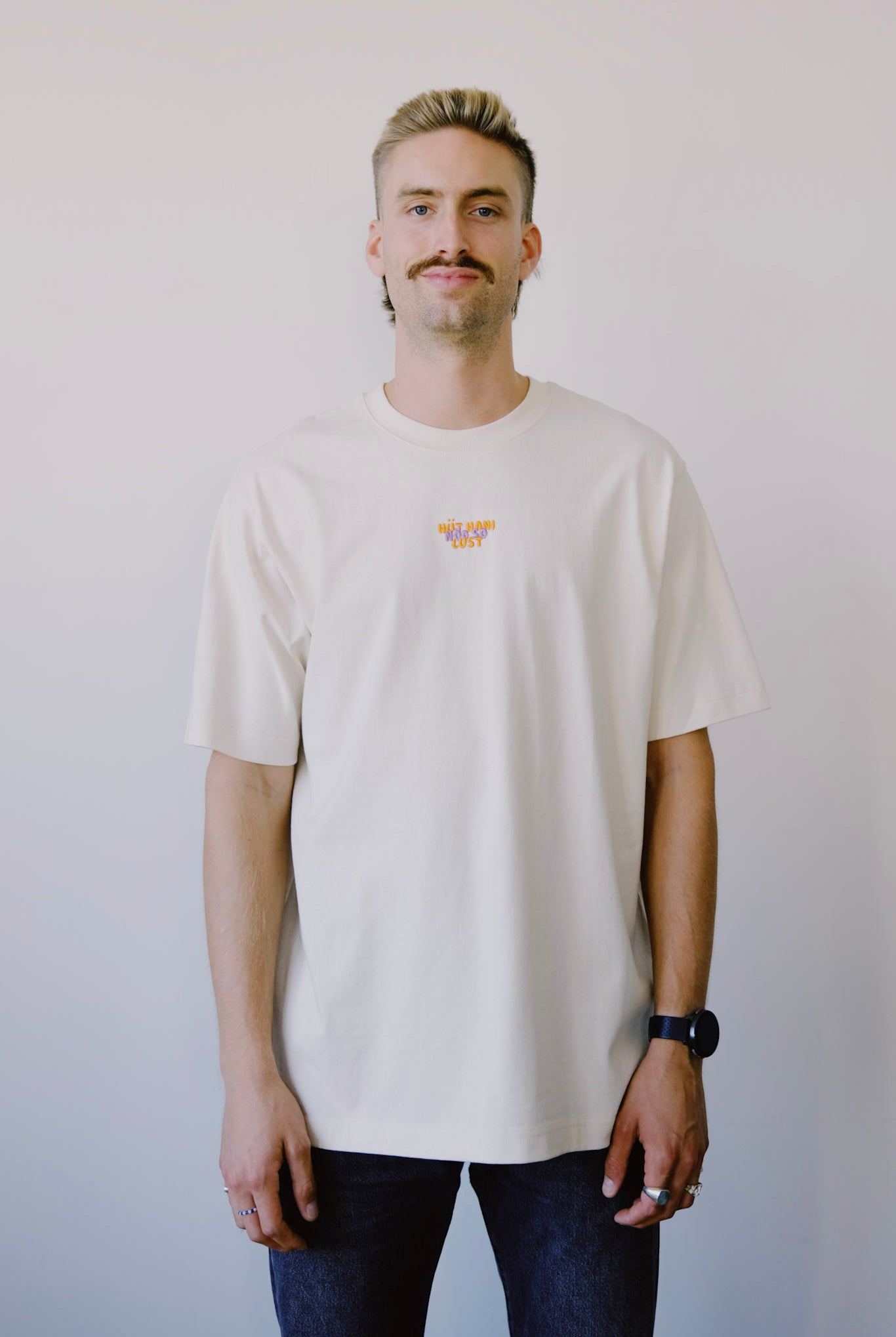 Unisex Boxy T-Shirt - hüt hani nöd so lust - Natural - collab zürich