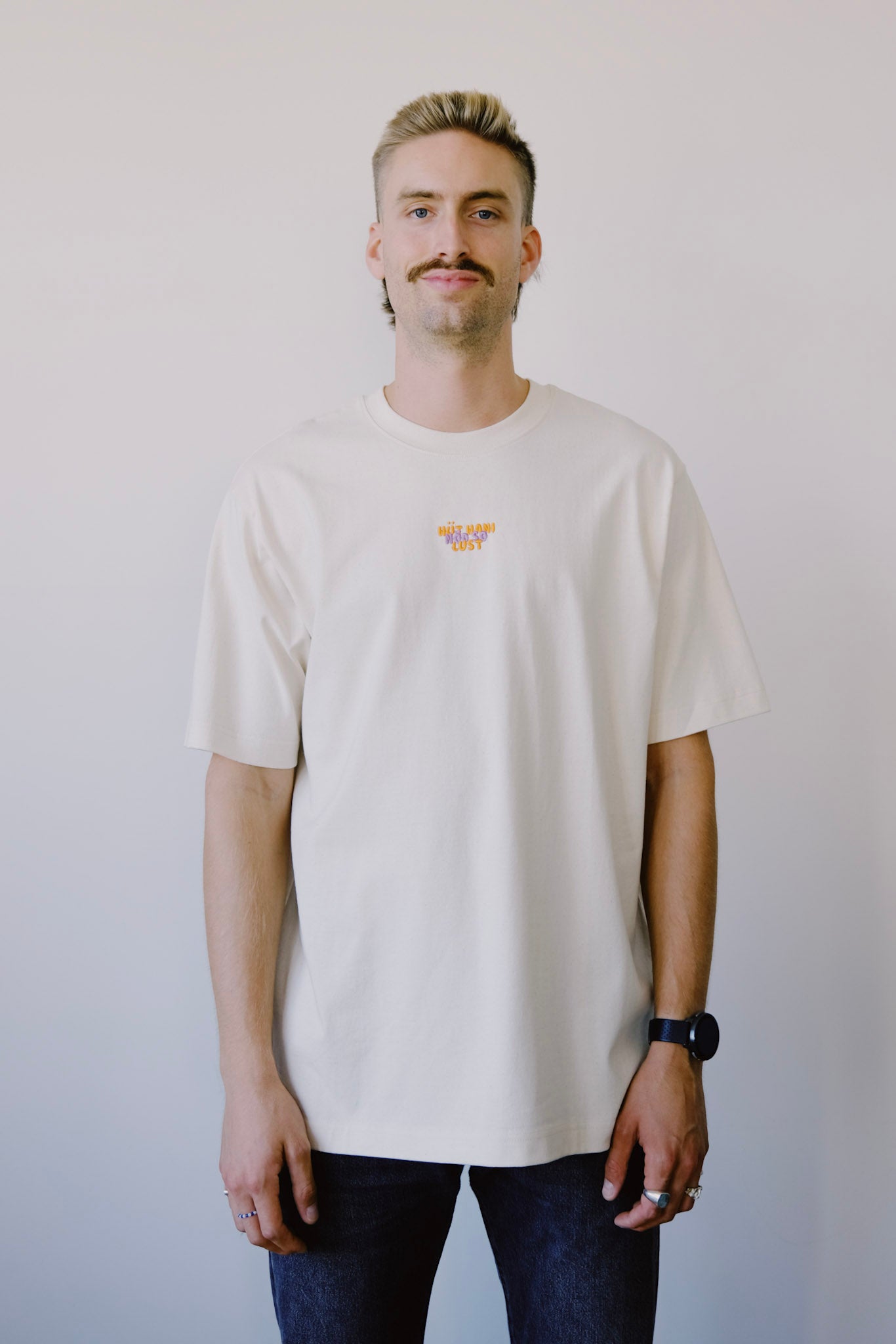 Unisex Boxy T-Shirt - hüt hani nöd so lust - Natural - collab zürich